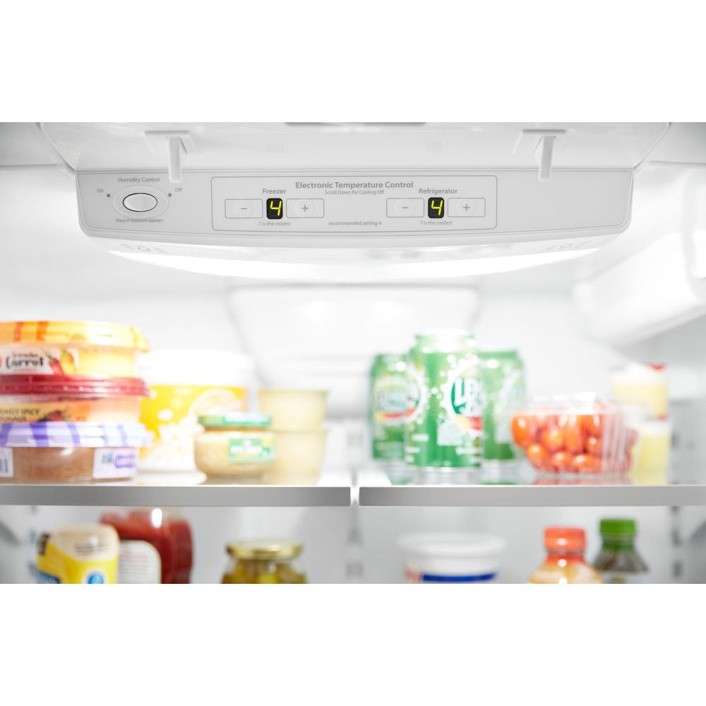 Whirlpool WRFA60SMHZ 30 Inch French Door Refrigerator with  Factory-Installed Icemaker, Spillproof Glass Shelves, Tuck Shelf,  Full-Width Pantry Drawer, Condiment Caddy, Humidity-Controlled Crispers,  Adjustable Gallon Door Bins, FreshFlow™ Produce