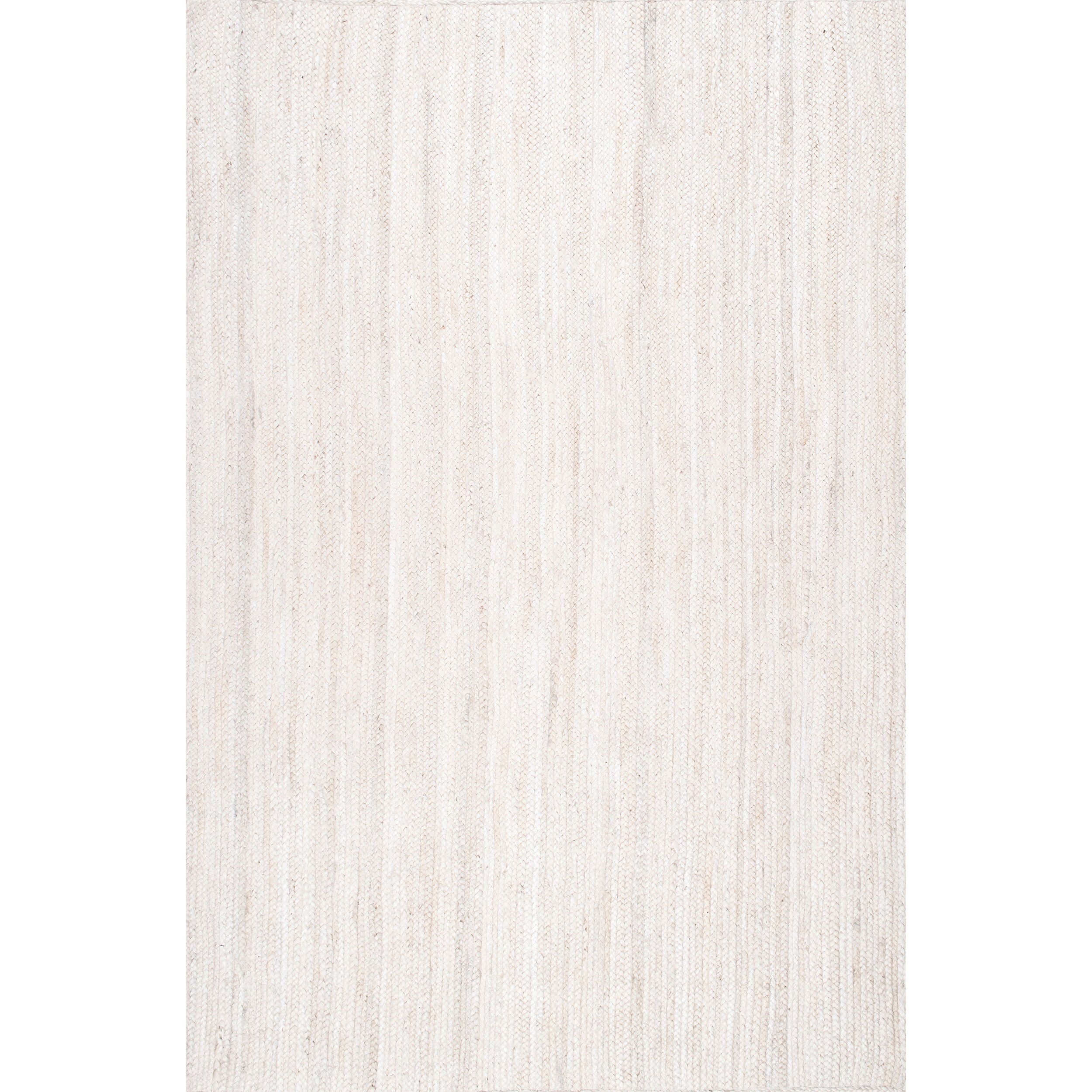 nuLOOM Rigo 5 X 8 (ft) Jute Off White Indoor Solid Area Rug in the