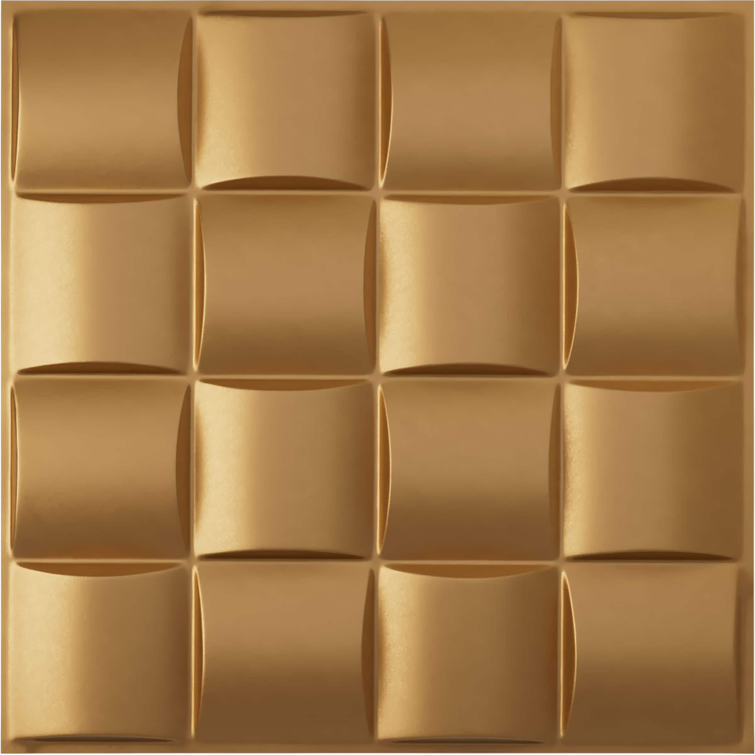 Ekena Millwork WP20X20BABGL 19-5/8-in x 19-5/8-in Embossed Paintable/Stainable Gold PVC Wall Panel ( 2.67-sq ft )