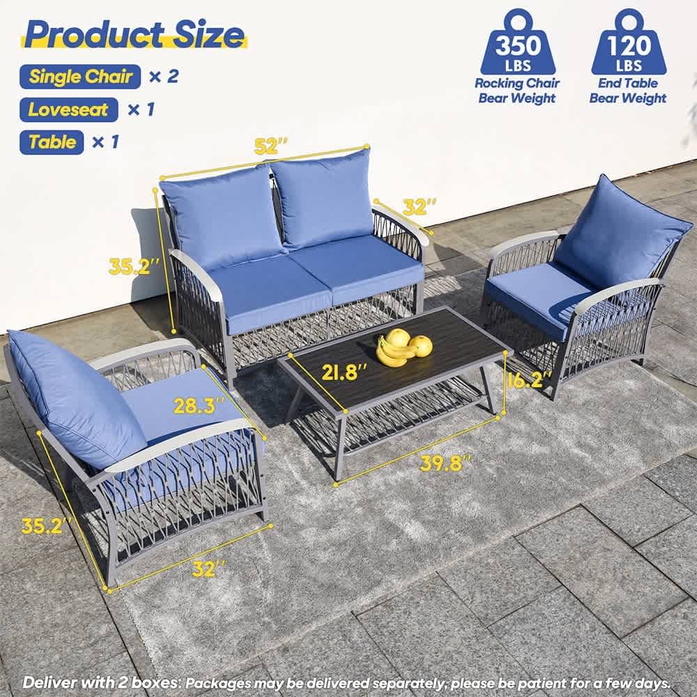 JUJABU ZJOUTDOORSET-3 Patio-Conversation-Sets - View #3