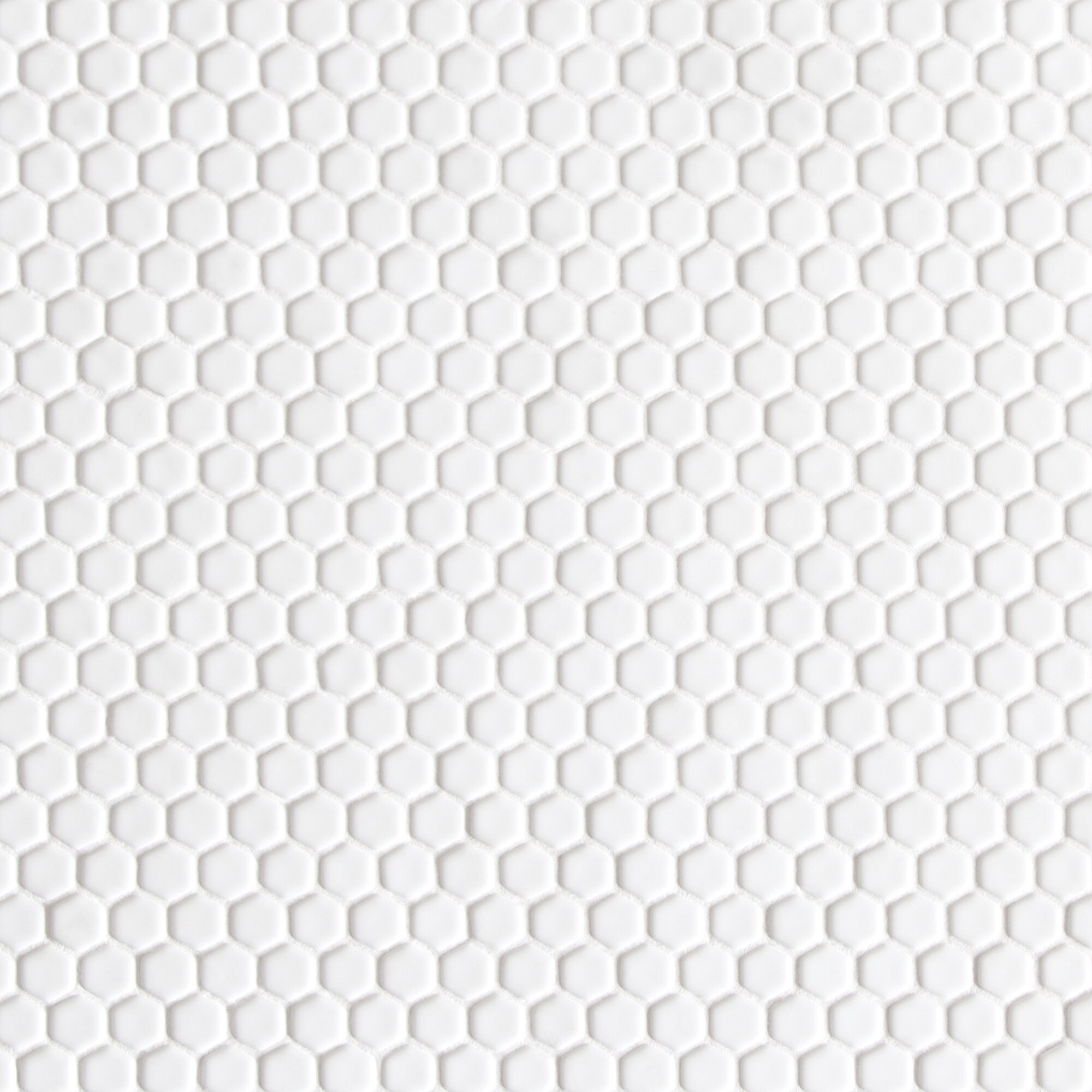 SUNWINGS SMH15C-WHI-10 White 10-in x 11-in Matte Recycled Glass Marble Look Hexagon Mosaic Floor and Wall Tile (7.9-sq. ft/ Carton)