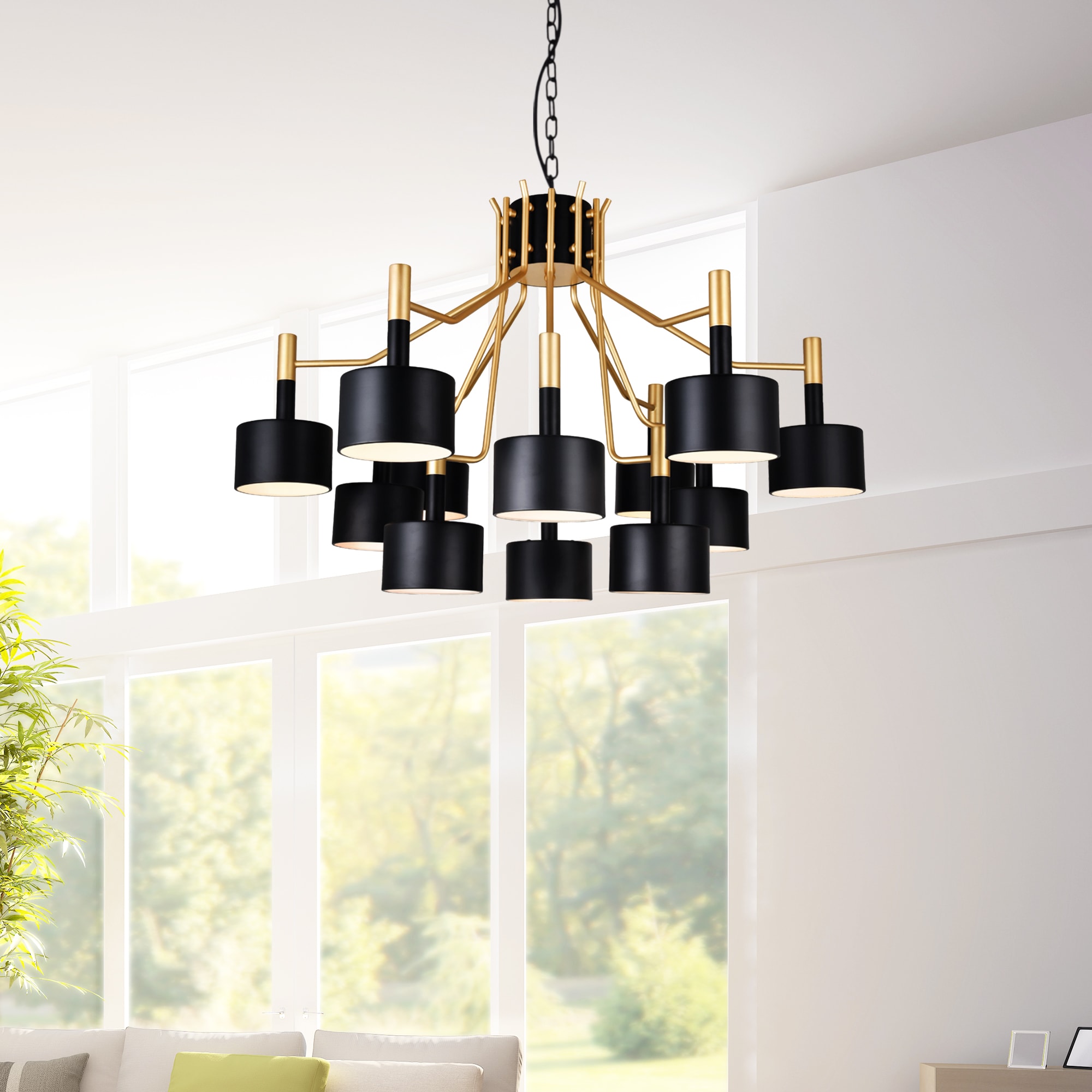 CWI Lighting 1017P32-12-129-A Corna 12 -Light Multiple finishes Multiple colors Transitional For Use in Bathrooms, Bedrooms, Dining Rooms, Foyers, Kitchens, Living Rooms Chandelier