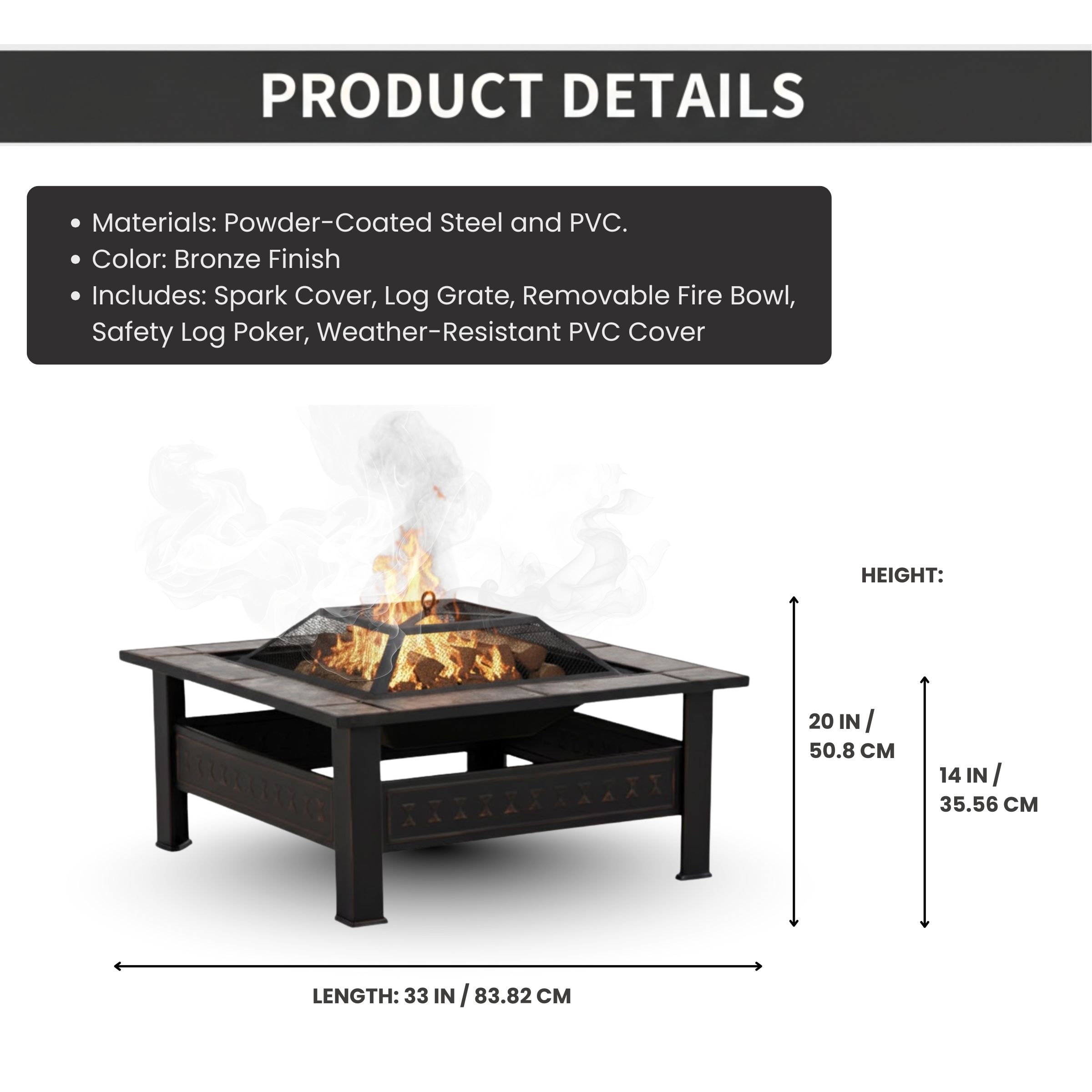 Nature Spring 896846ENM Outdoor-Woodburning-Firepits - View #7