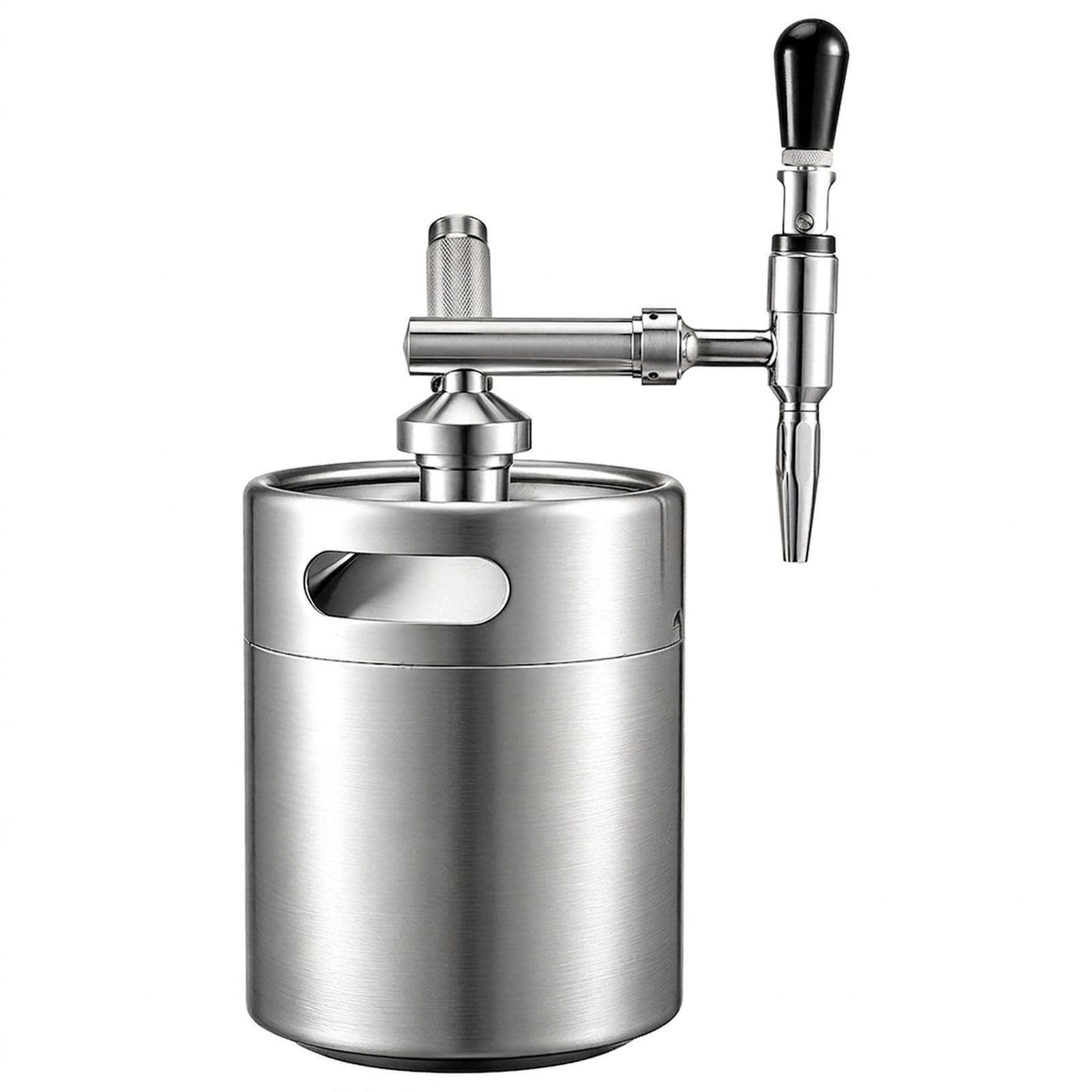 GIVIMO LW047GIVSS1944 135-fl oz Nitro Cold Brew Coffee Keg with Nitrogen Charger Dispenser Tap and Pressure Relief Valve in 304 Stainless Steel