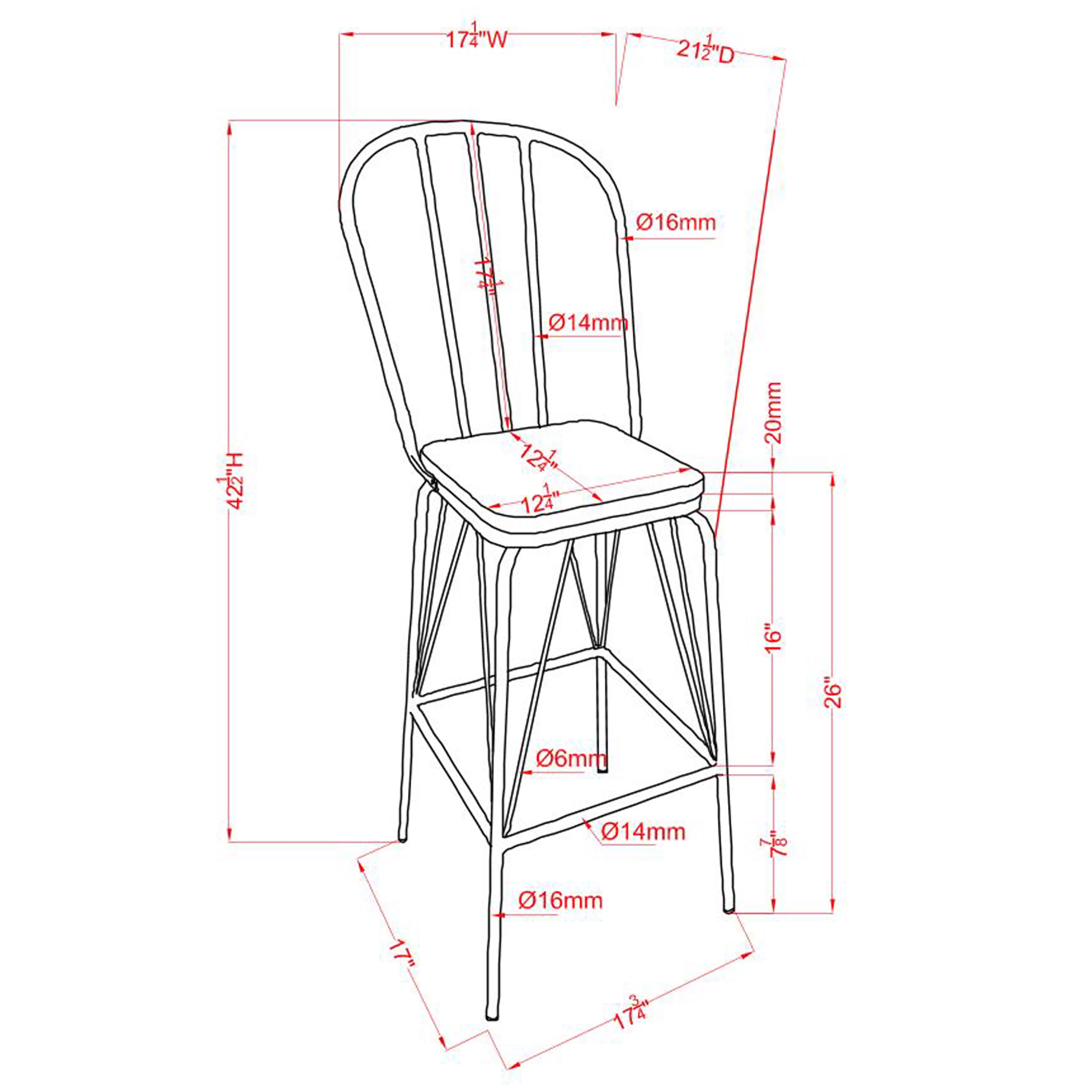 Furniture of America IDF-3510GY-BC stools - View #8