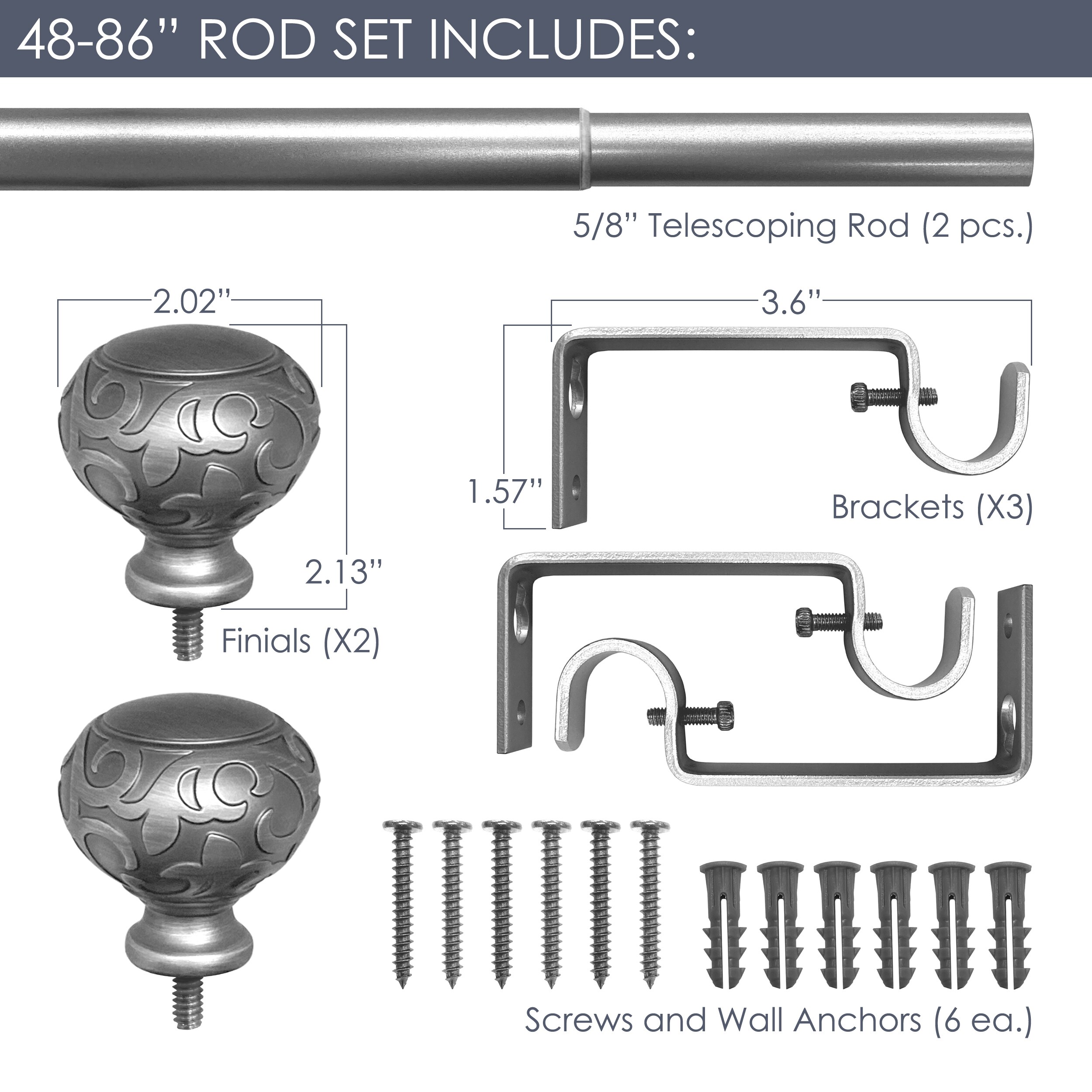 Decopolitan 31215-ORB48 Curtain-Rods - View #5