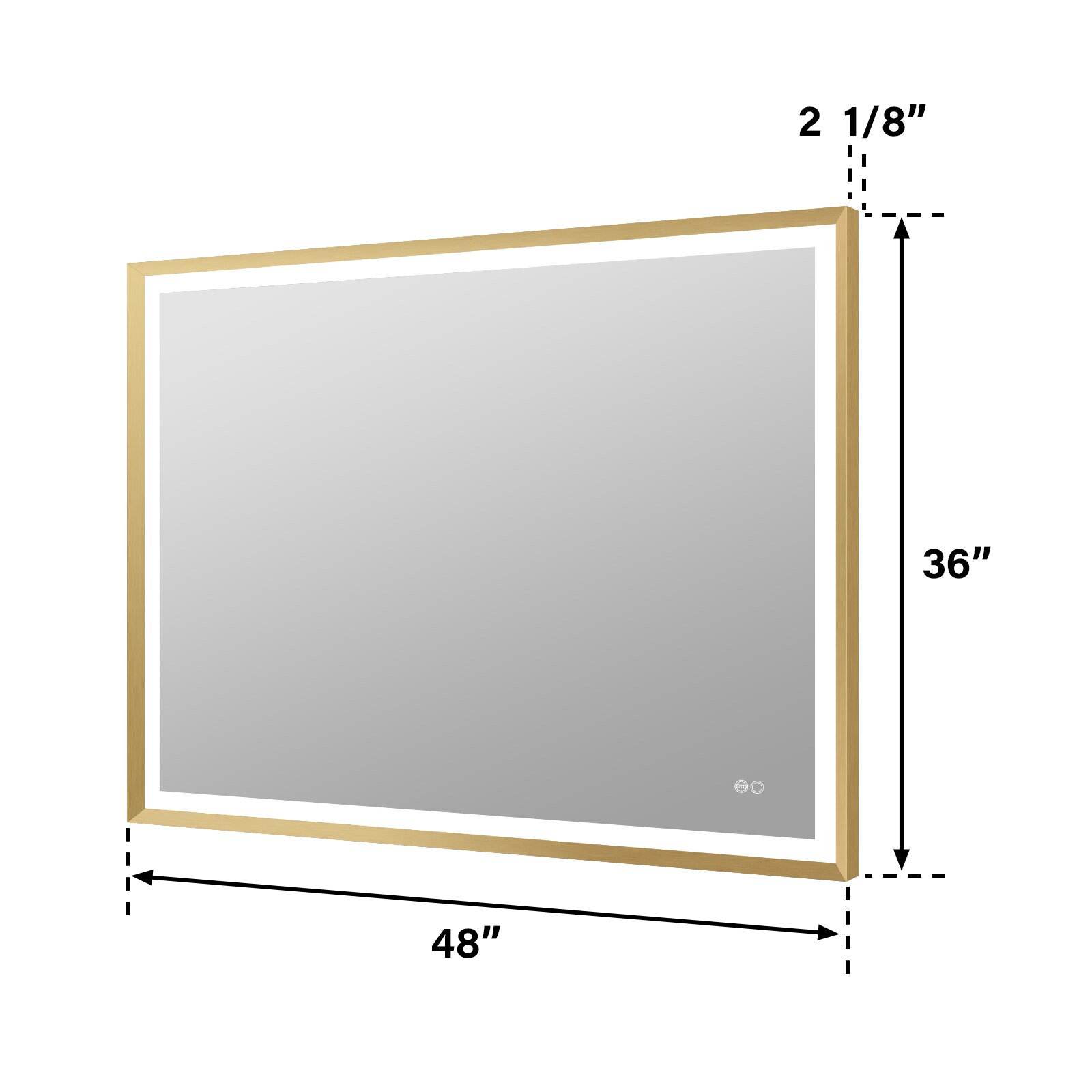 WELLFOR W6FM4836BG Framed-Bath-Mirrors - View #18