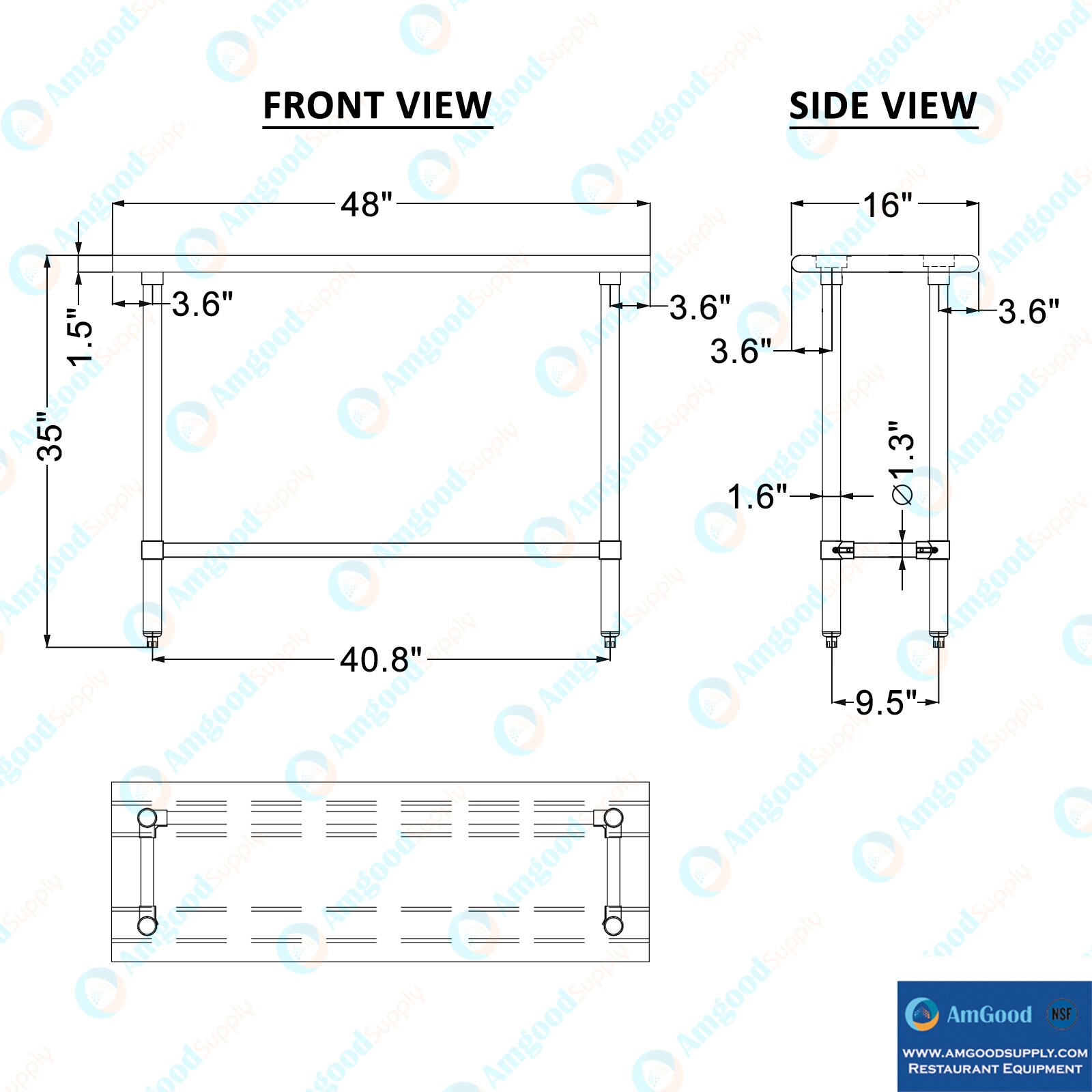 Amgood LWT-1648-RCB Kitchen-Furniture - View #5