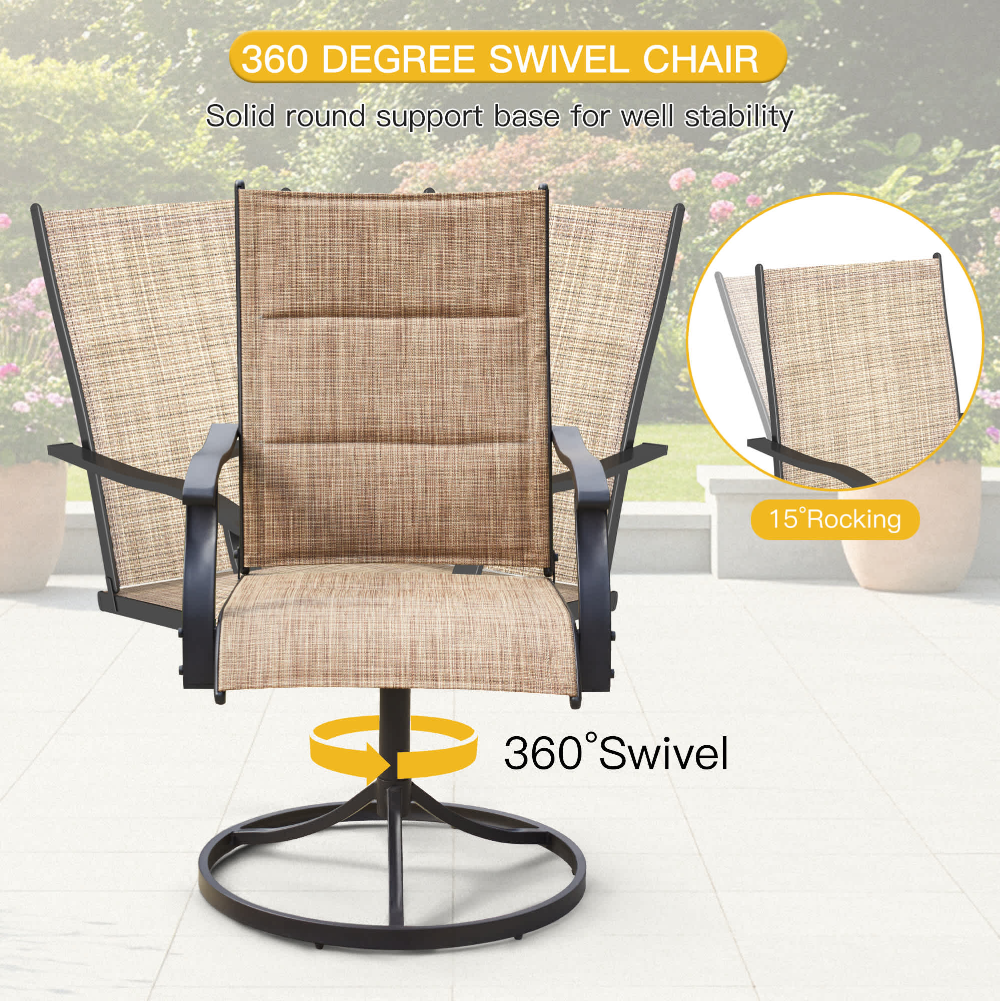 U-HOMY ZXOT001BK+010BN Patio-Dining-Sets - View #10