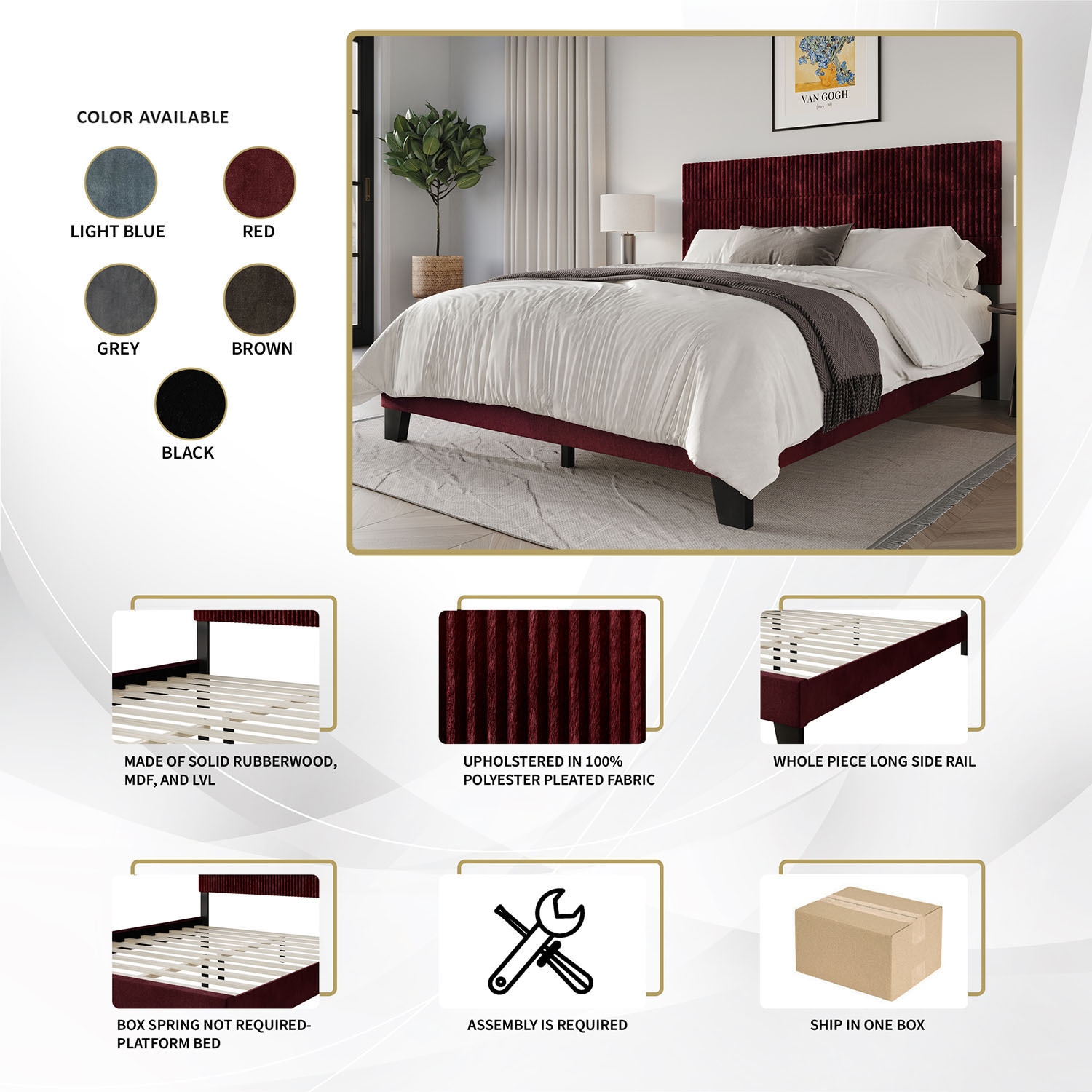 CasePiece C8541QPL-BK-VV beds - View #9