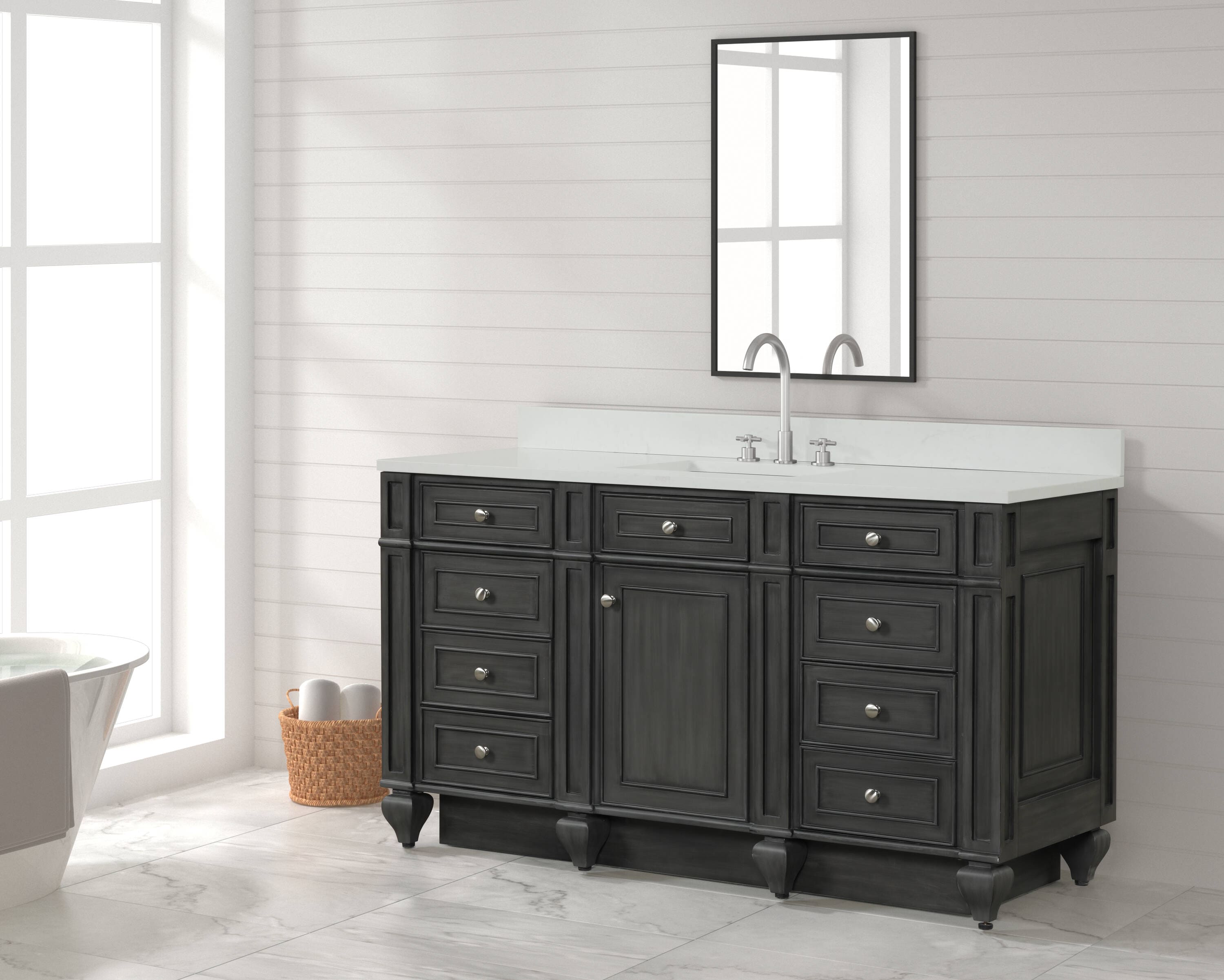 Design Element WN-60S-GY Bath-Vanity-Combo - View #4