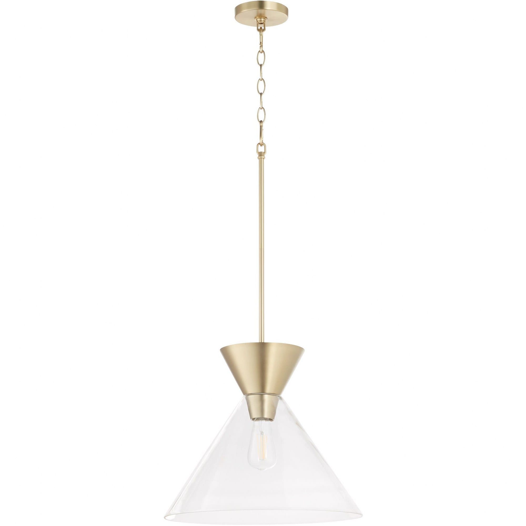 Quorum International Beldar 1 - Light Aged Brass Brass Pendant Light