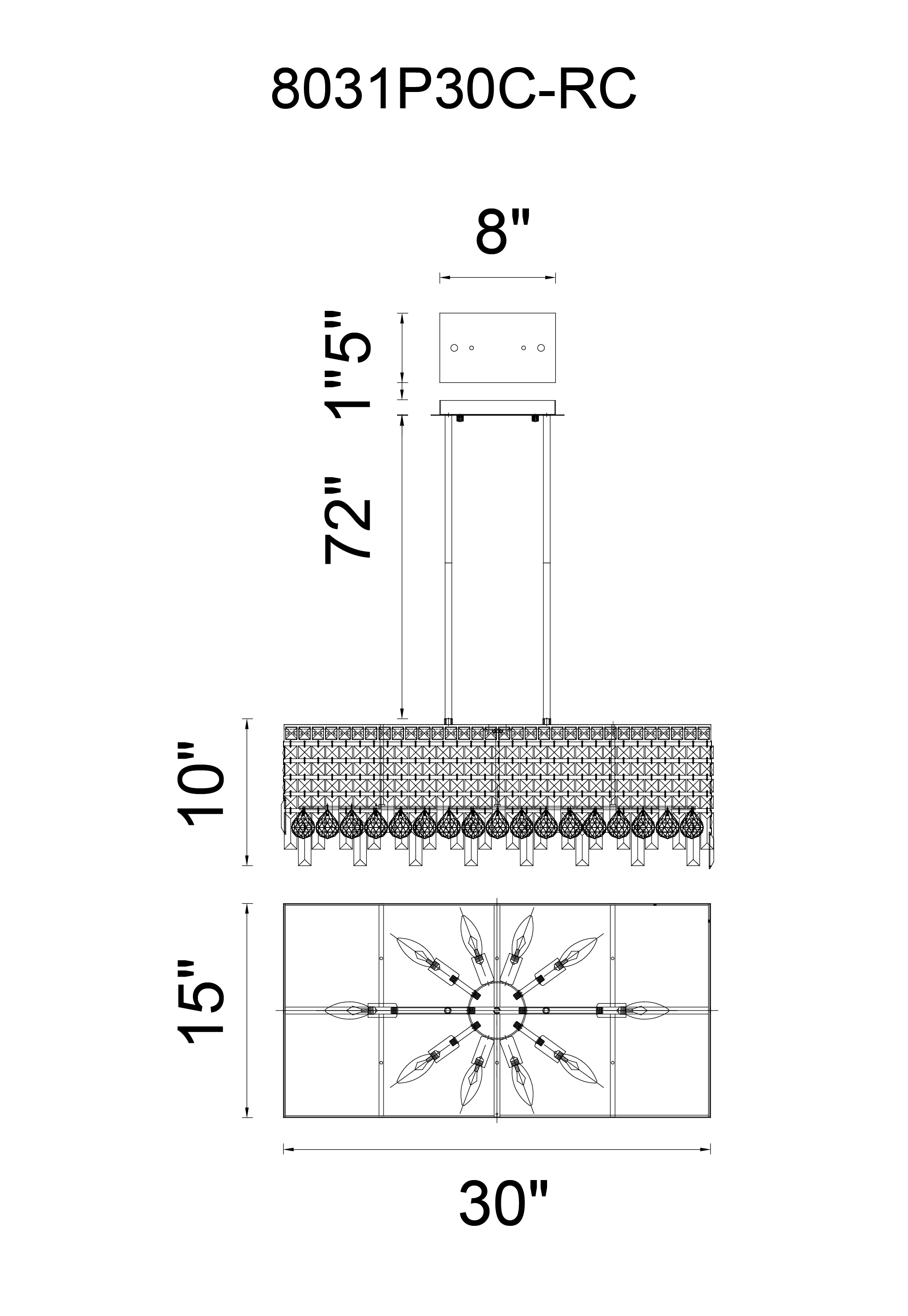 CWI Lighting 8031P30C-RC b090015 - View #2