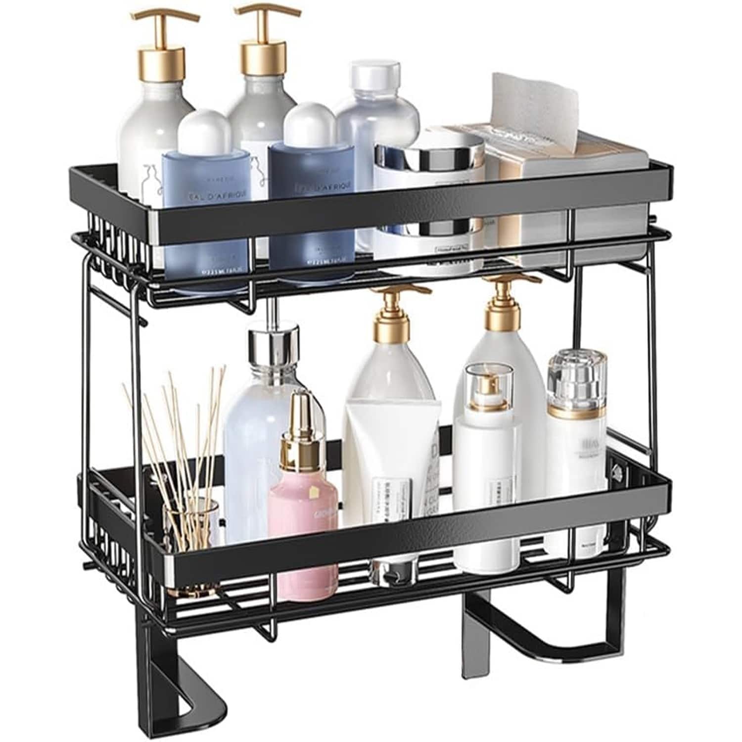 GAOMON Over Toilet Storage Shelf - Bathroom Organizer Rack with No Drill Installation for Toilet Tank Storage