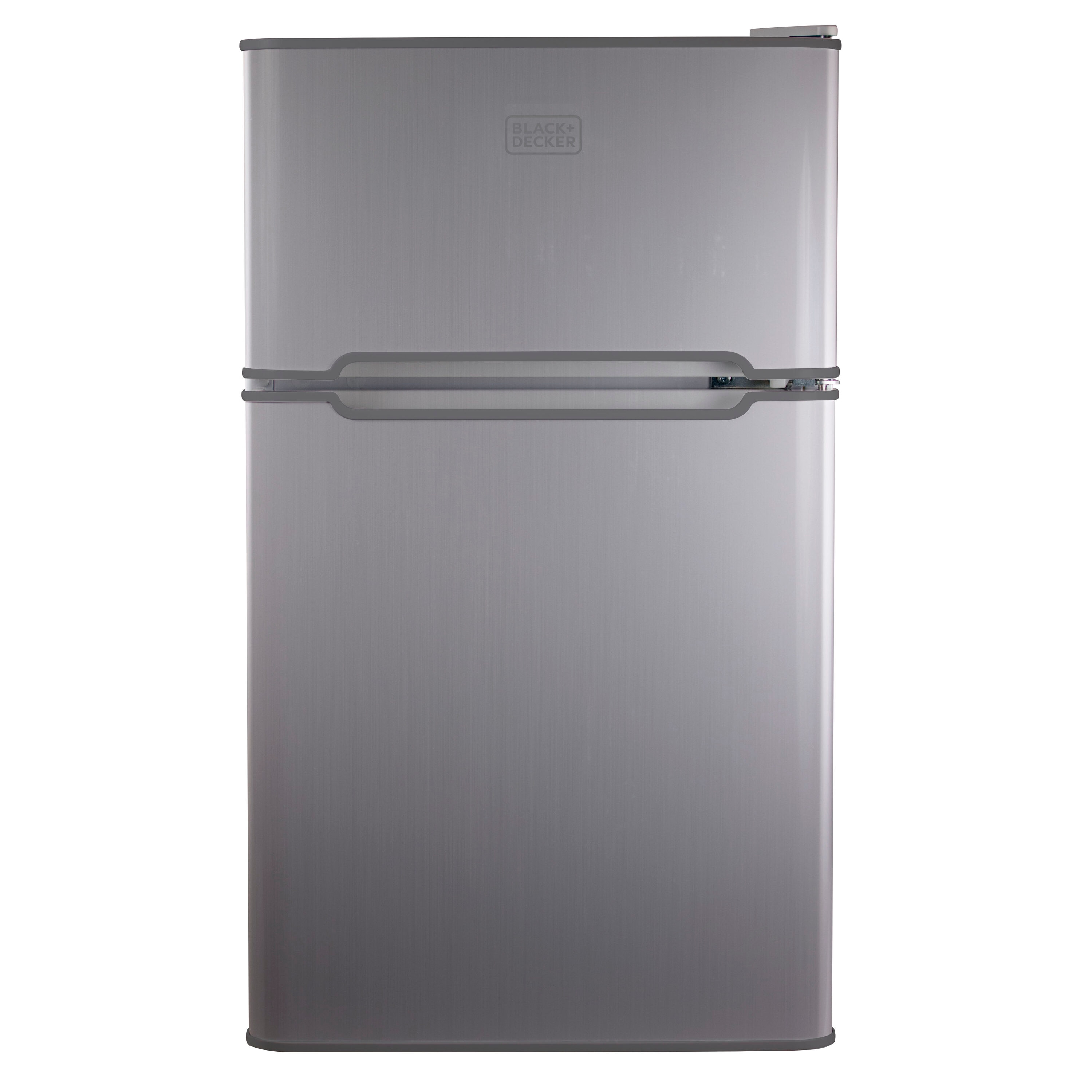 Goplus 3-cu ft Standard-depth Freestanding Mini Fridge Freezer Compartment  (Silver) in the Mini Fridges department at