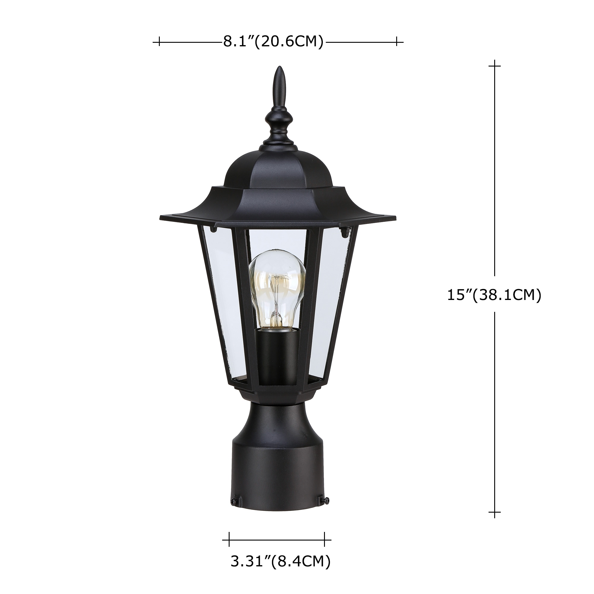 Hukoro 2FL17402-PL-BK Post-Lights - View #2