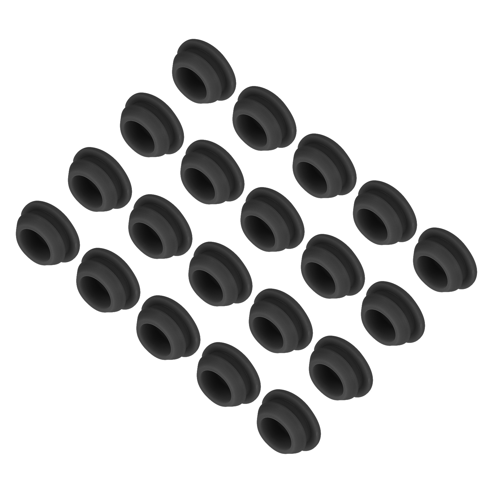 Unique Bargains 20pcs Silicone Snap in Locking Hole Plugs 12mm/0.5 Inch Mounting Diameter Narrow Groove Width 2mm Panel Seal Cover Round for Kitchen Bulkheads Waterproof Sealing Plugs Black #S26031601UX0261