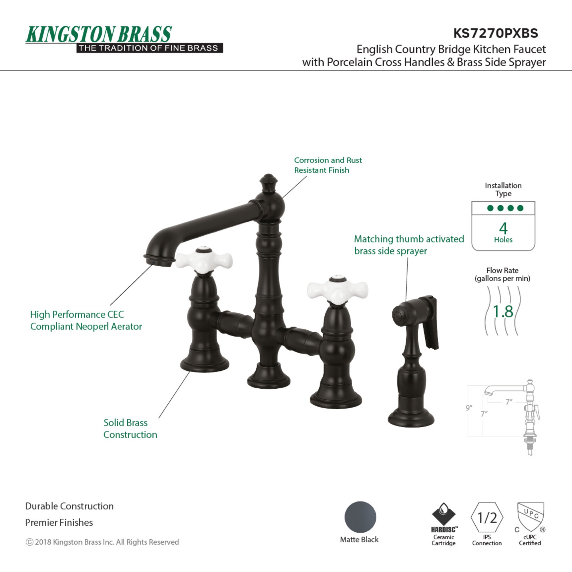 Kingston Brass WLKS7270PXBS Kitchen-Faucets - View #3