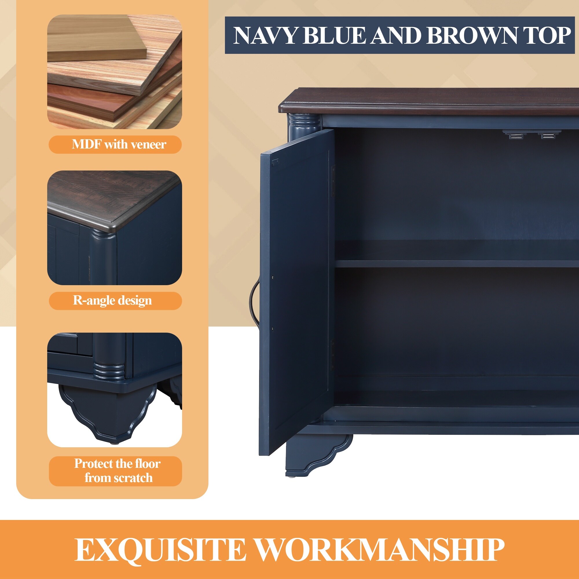 Vorene J-WI0ANG1M6ZHX Console-Sofa-Tables - View #6