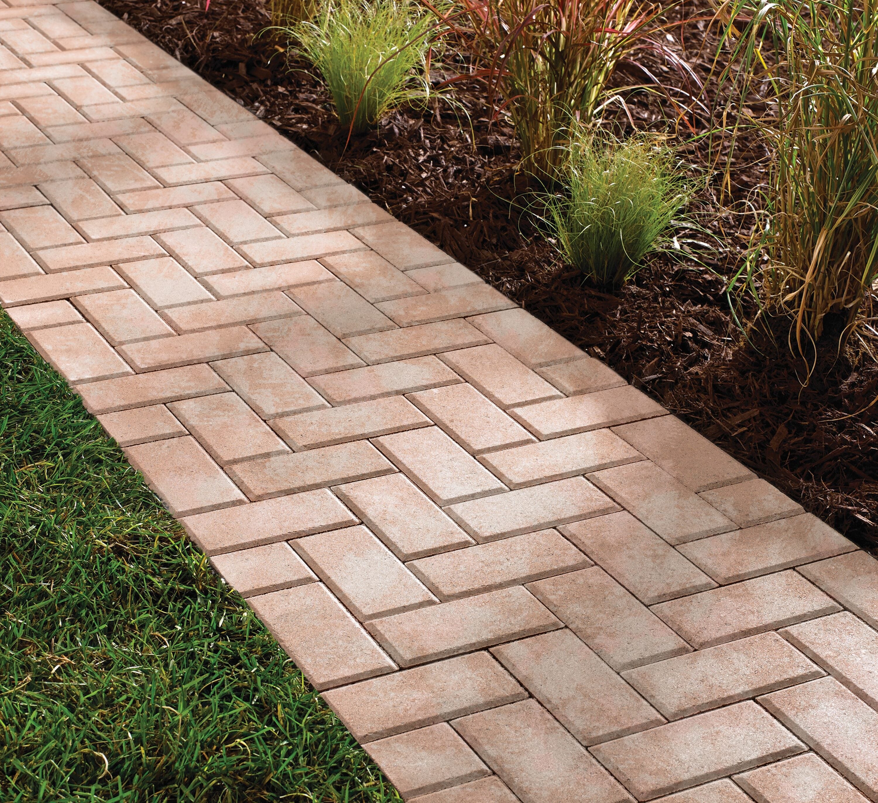 Oldcastle 8-in L x 4-in W x 2-in H Rectangle Amaretto Concrete Paver ...