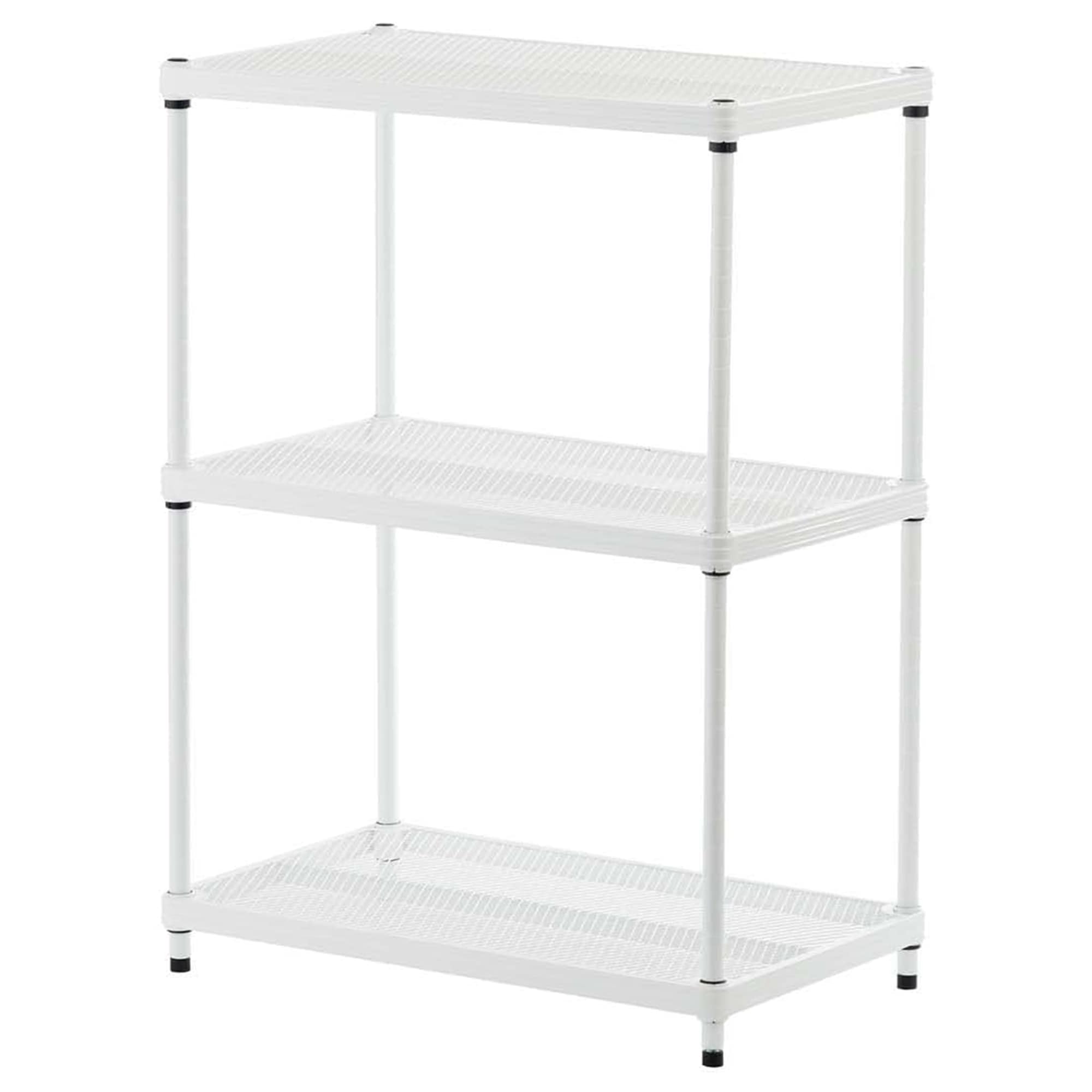 Design Ideas 325722 3 -Tier Heavy Duty White Stainless steel Utility shelving unit ( 13.8-in W x 23.6-in D x 31.5-in H )