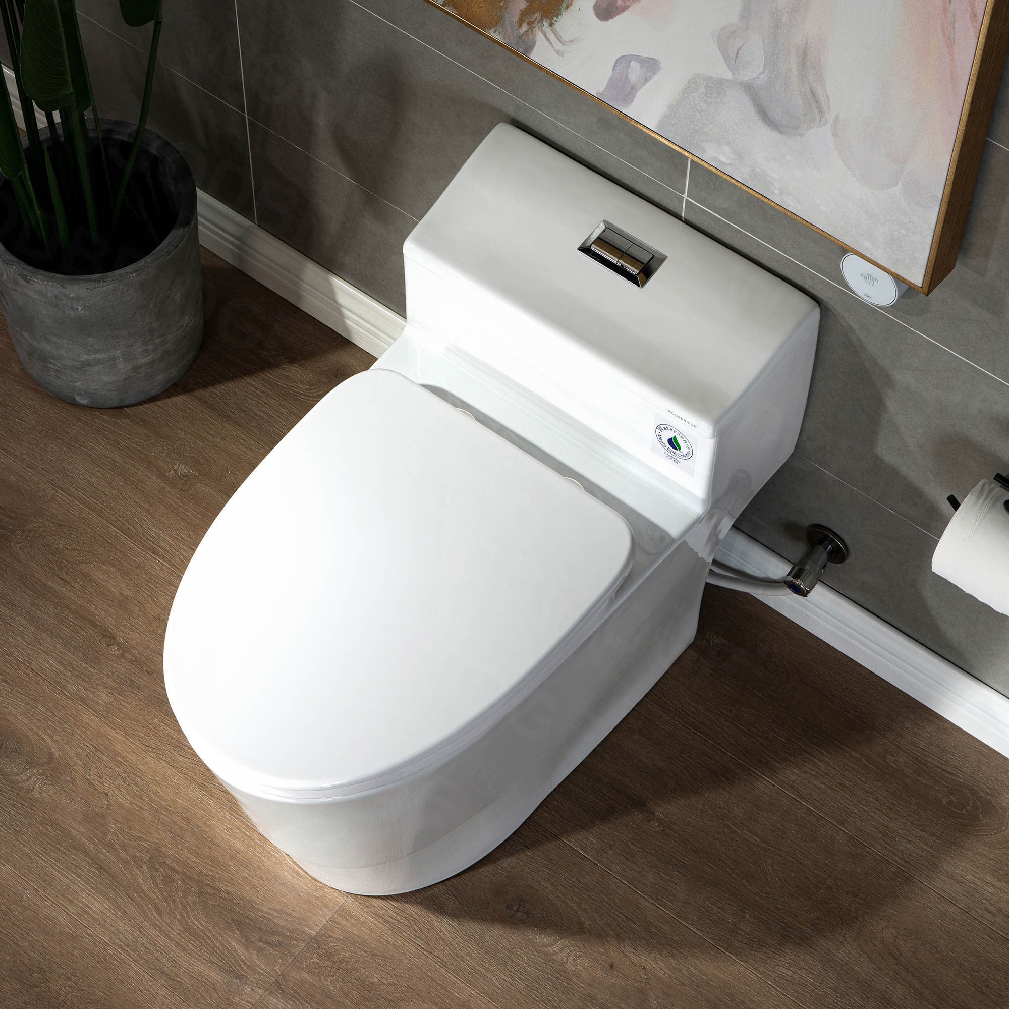 ᐅ【WOODBRIDGEE One Piece Toilet with Soft Closing Seat, Chair