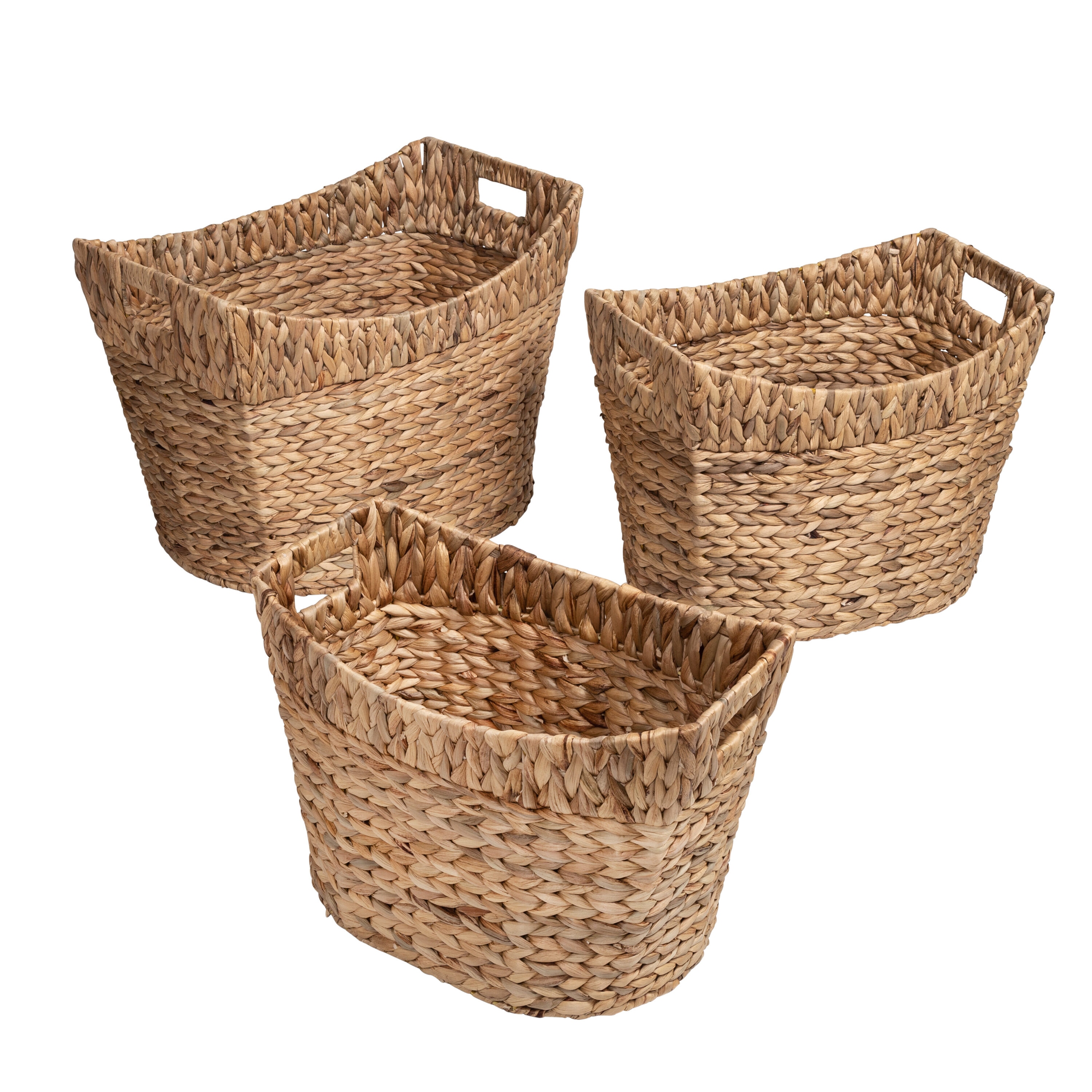 Honey Can Do 18.5 x 22 Natural Water Hyacinth Storage Baskets