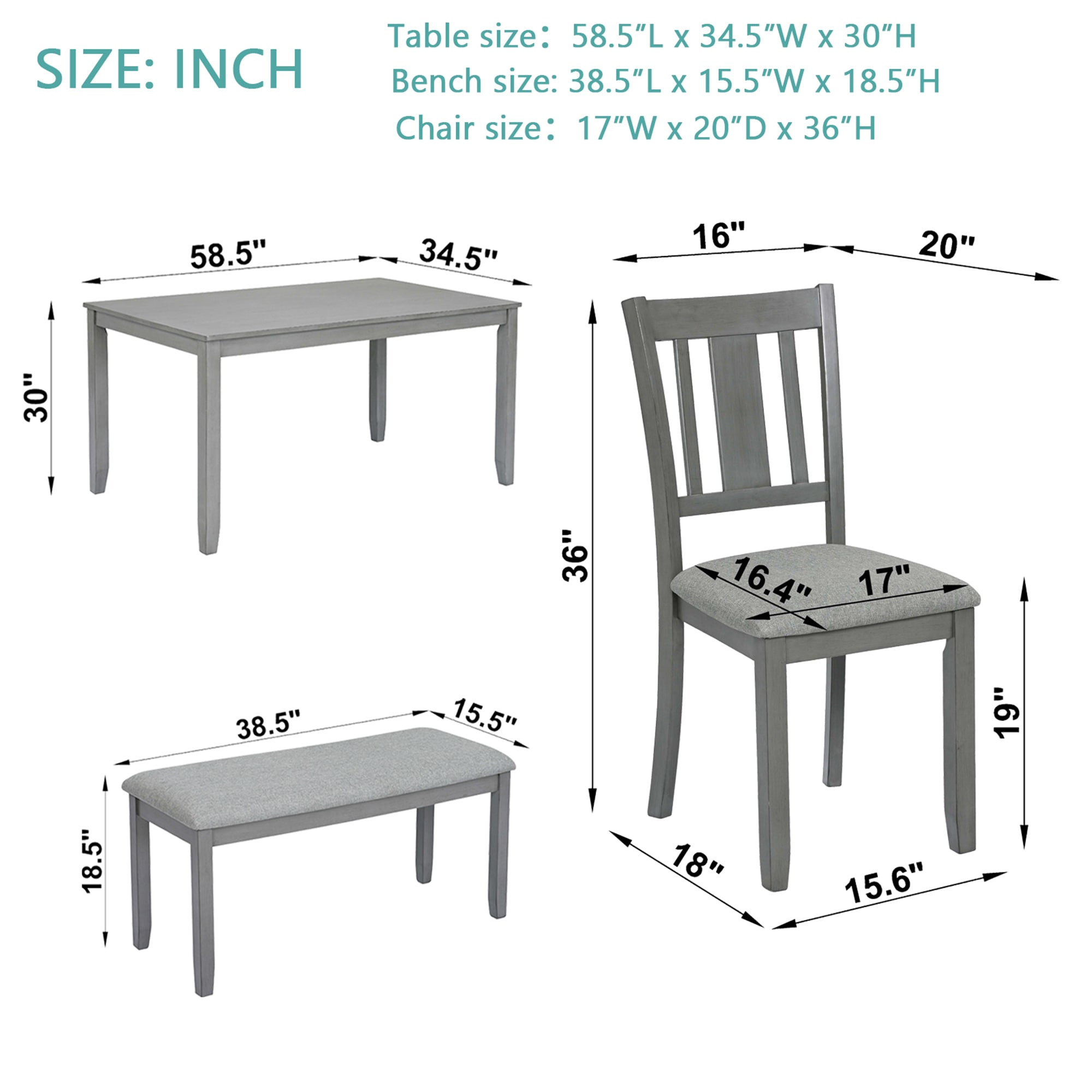 SINOFURN SYA330114WT Dining-Sets - View #7