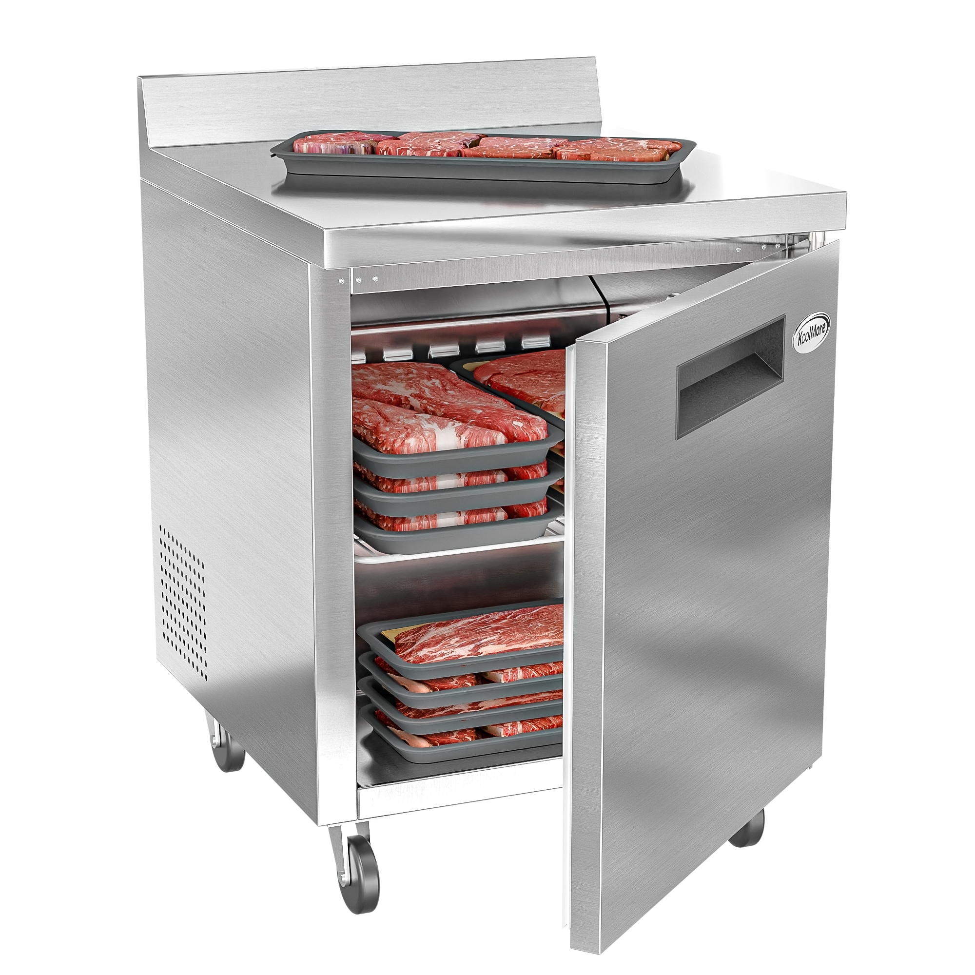 KoolMore LOW-FWT-1D-6C 6.3-Cu. Feet Undercounter Manual Commercial Freezer in Stainless steel