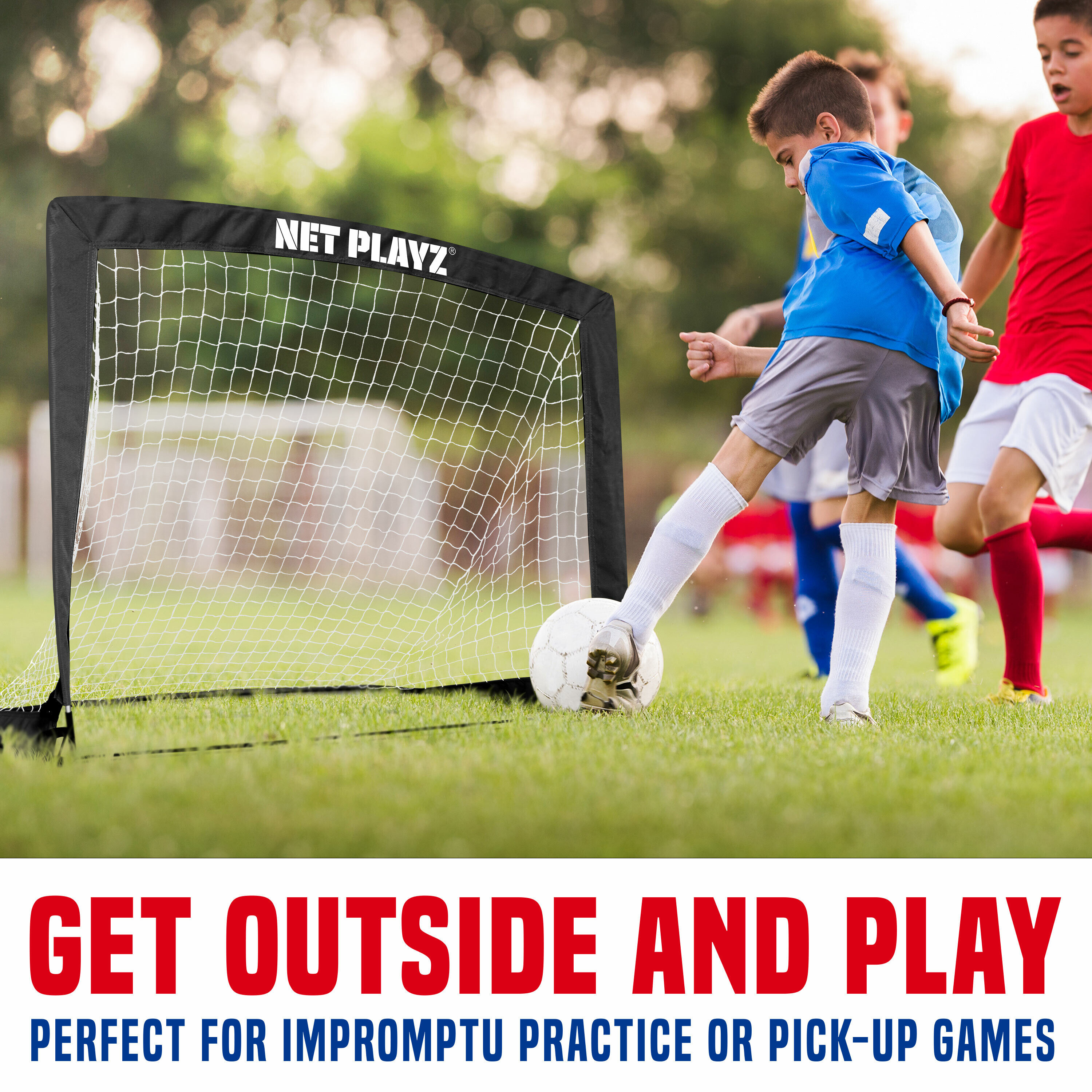 NET PLAYZ Soccer Goals - Portable Football Goals, Pop-up Net for