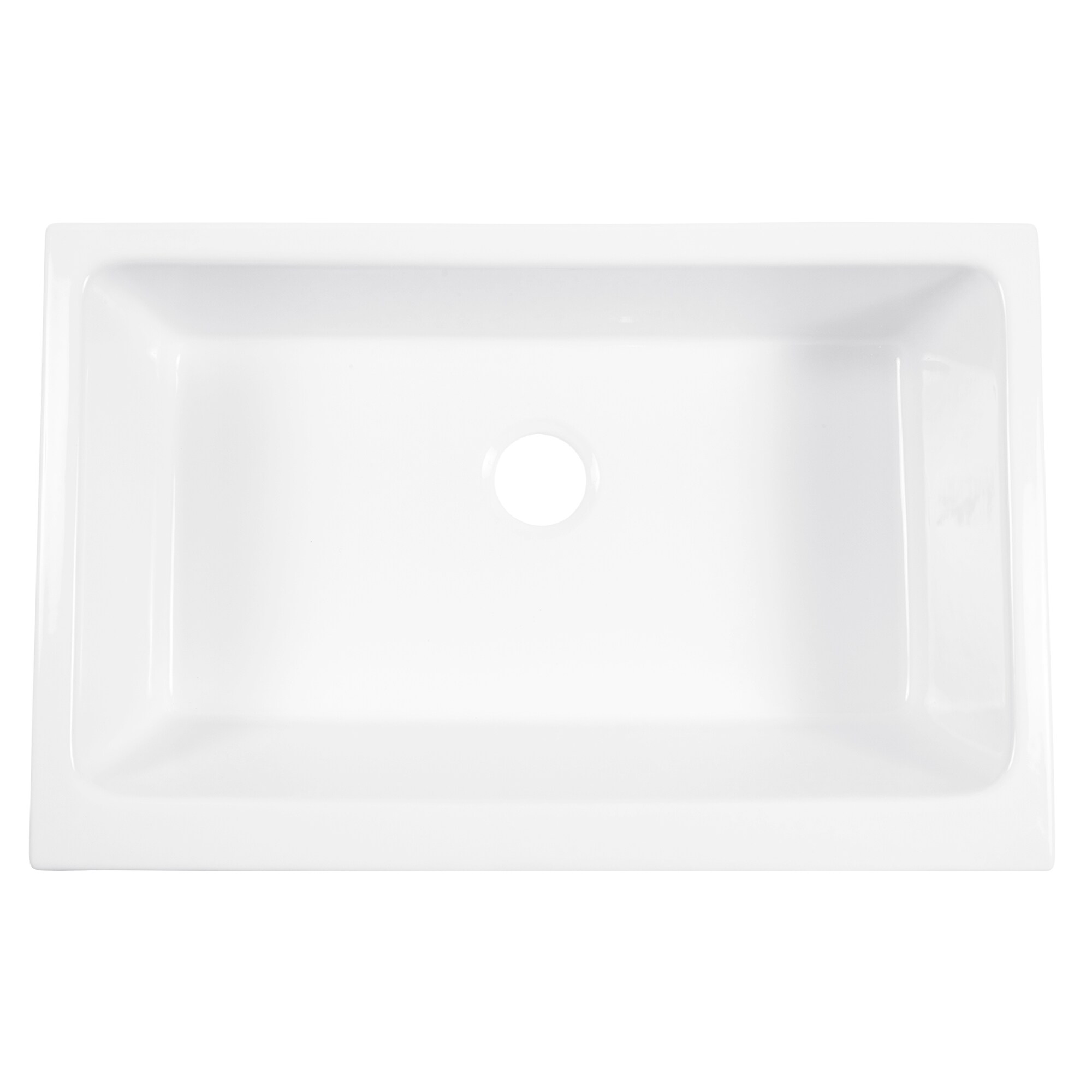 ᐅ【WOODBRIDGE 33 X 18 White Fireclay Single Bowl Farmhouse Apron Front  Kitchen Sink with Strainers and Sink Protector Grid-WOODBRIDGE】