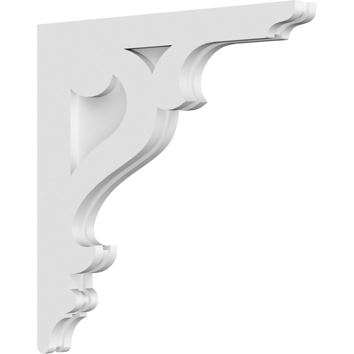 Ekena Millwork CORP01X20X20BR 1.875-in x 20-in x 20-in Brontes Unfinished White PVC Paintable Corbel