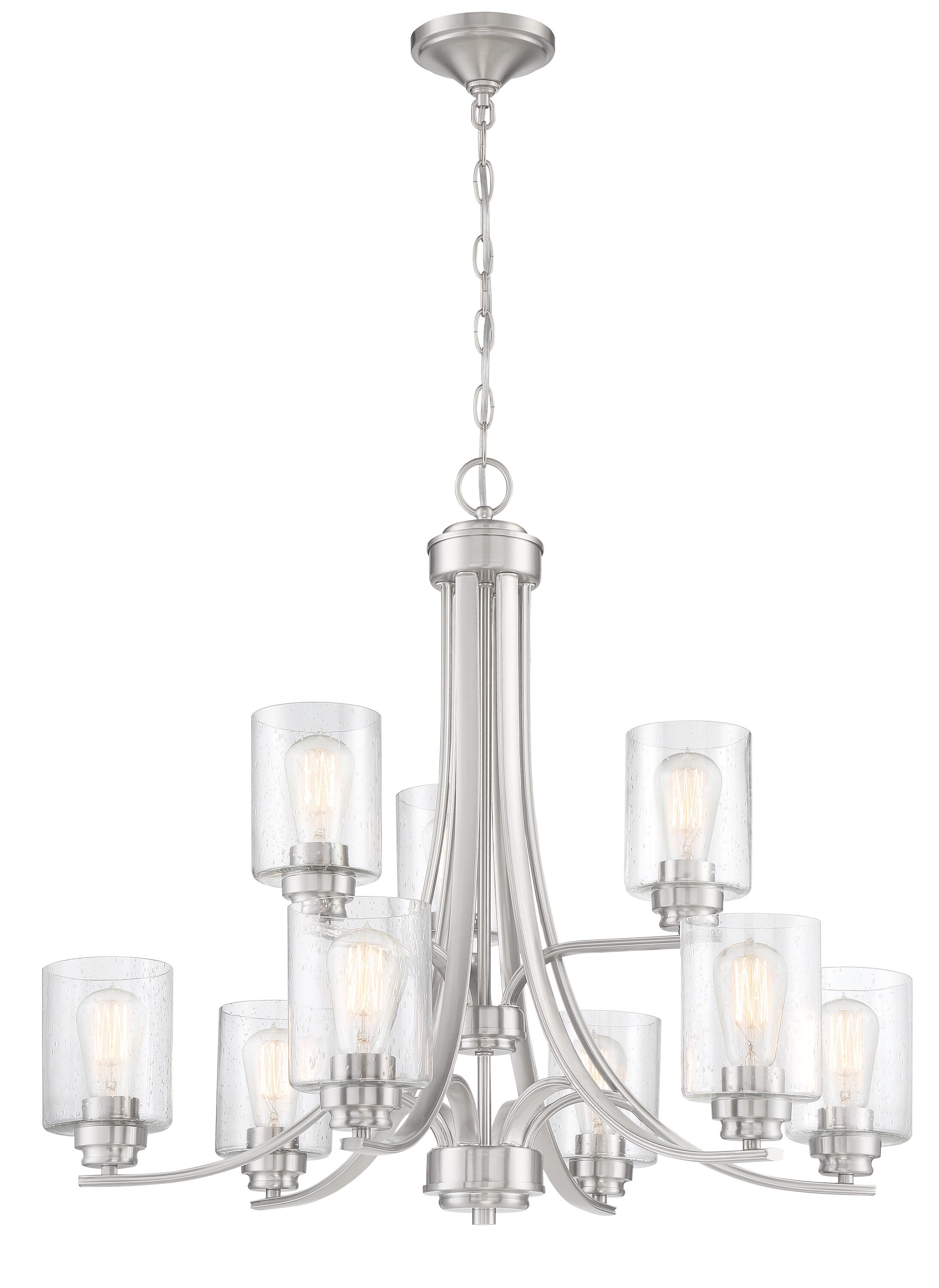 Craftmade Bolden 9-Light Brushed Nickel Transitional Dry rated ...