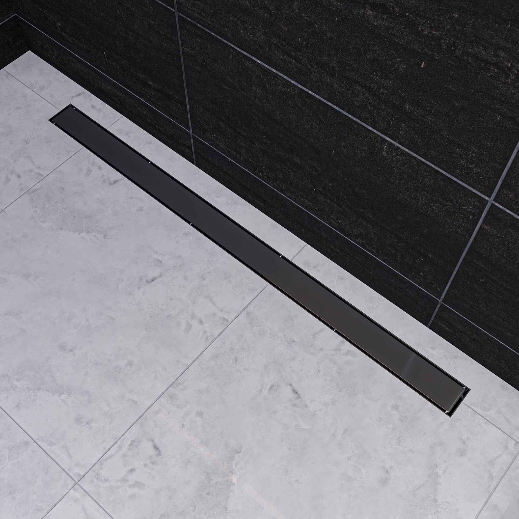 ALFI ABLD47B-BSS ABLD47B-BSS 47-in Brushed Stainless Steel Linear Shower Drain with Solid Cover
