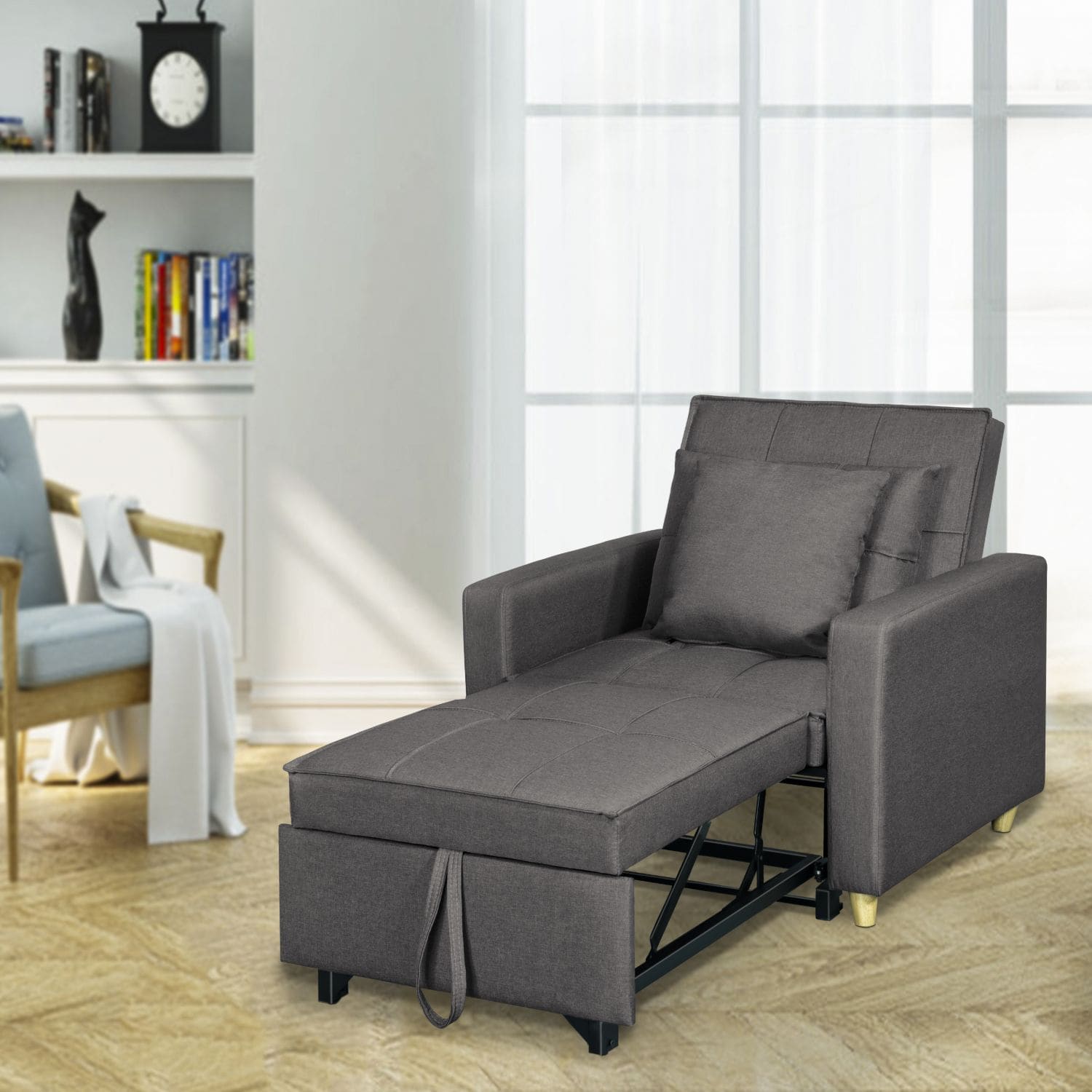 JASMODER W1317S00003 33.00-Inches Modern Grey Sofa
