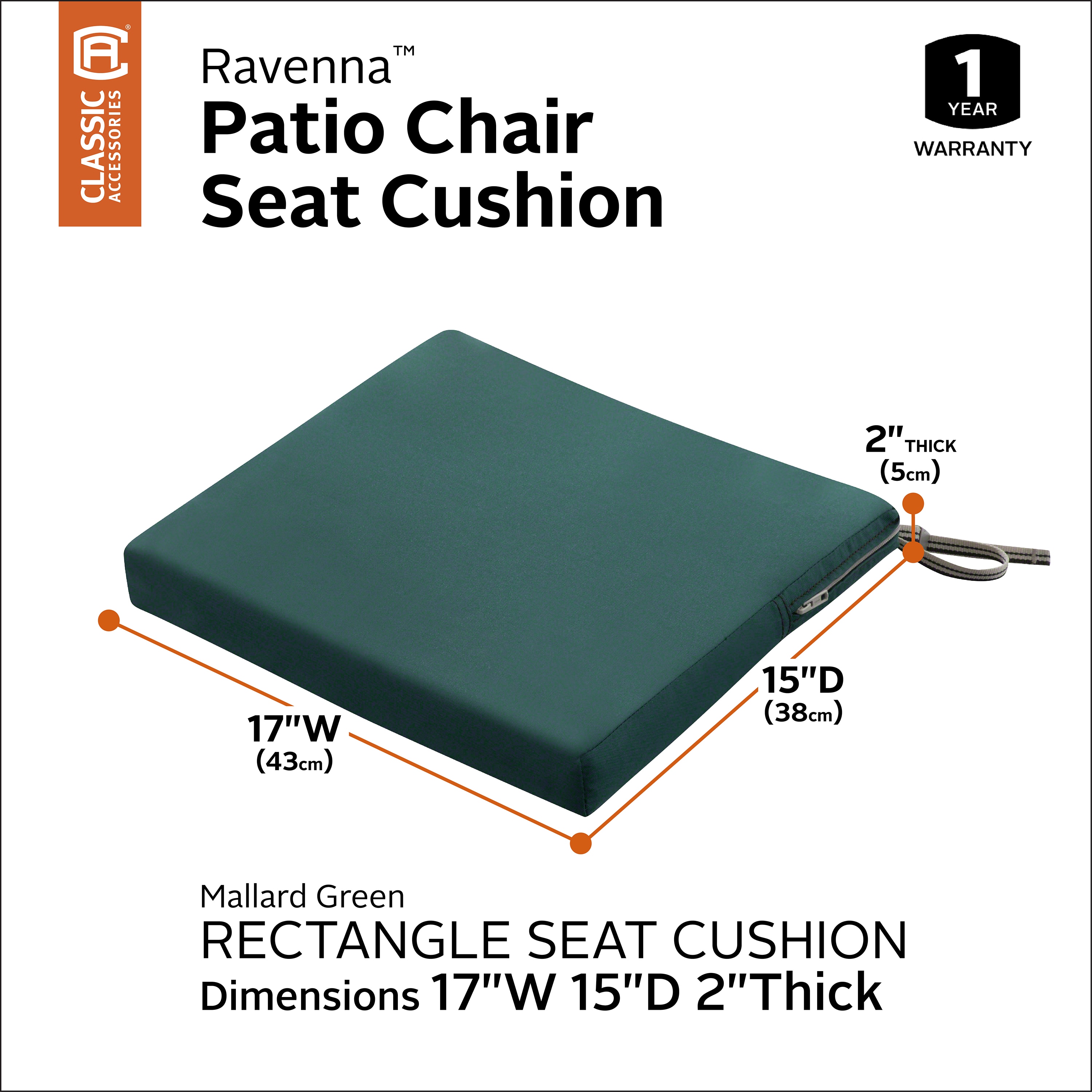 Classic Accessories 62-030-MGREEN-EC Patio-Furniture-Cushions - View #6