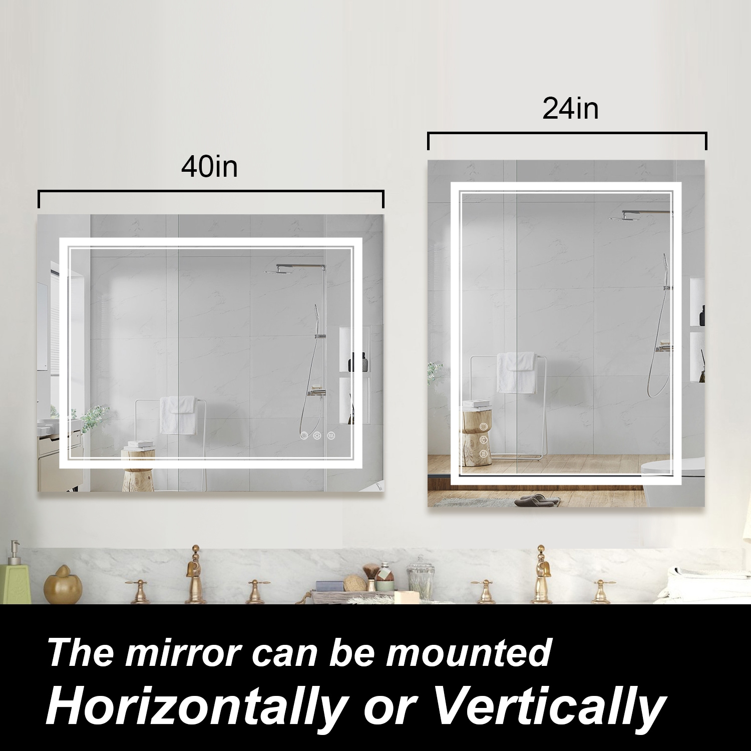 Maxax MXML01-106 Framed-Bath-Mirrors - View #3