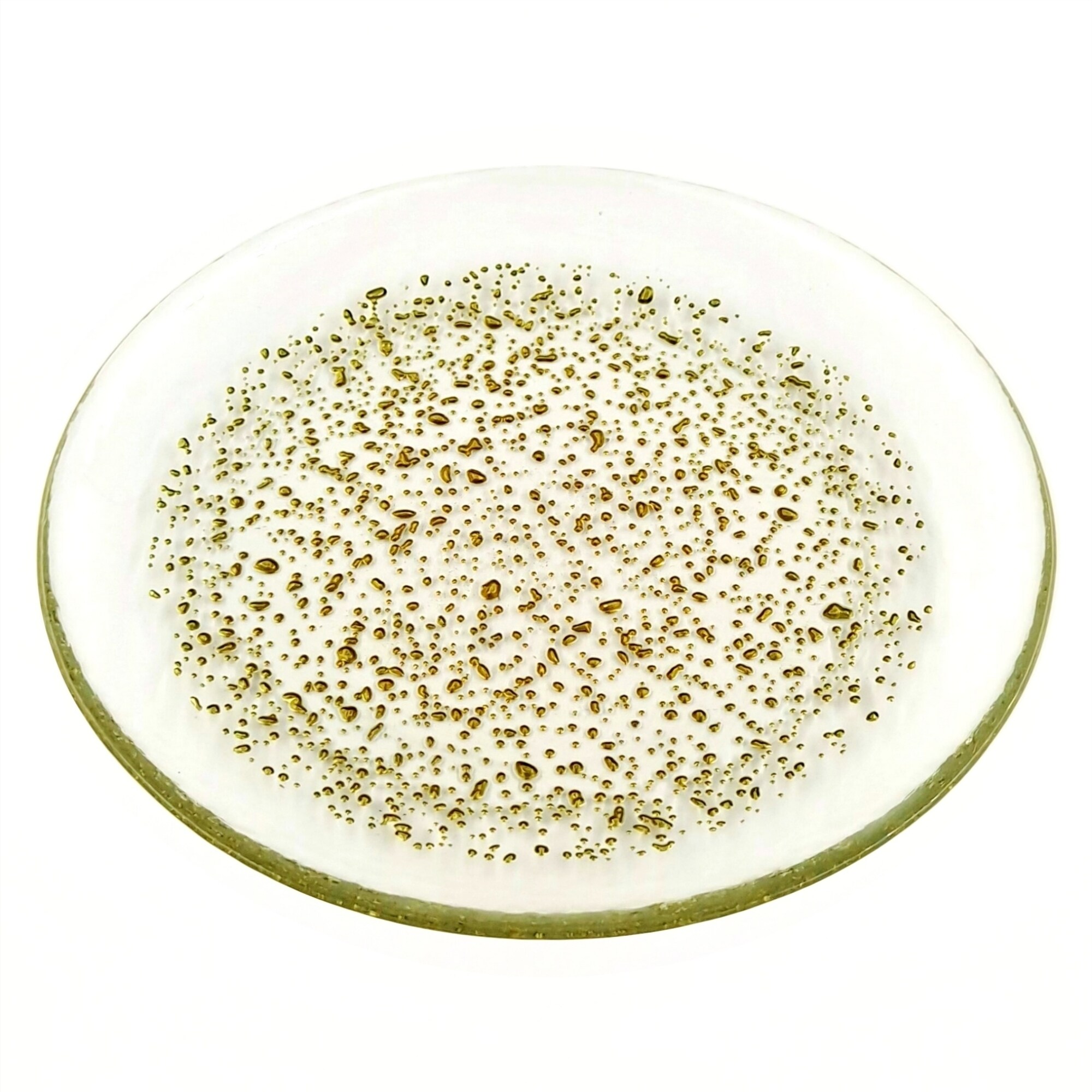 Slickblue 8.5-in Glass Salad Plate with Pebble Pattern for Dining Table Serving - Available in Different Colors