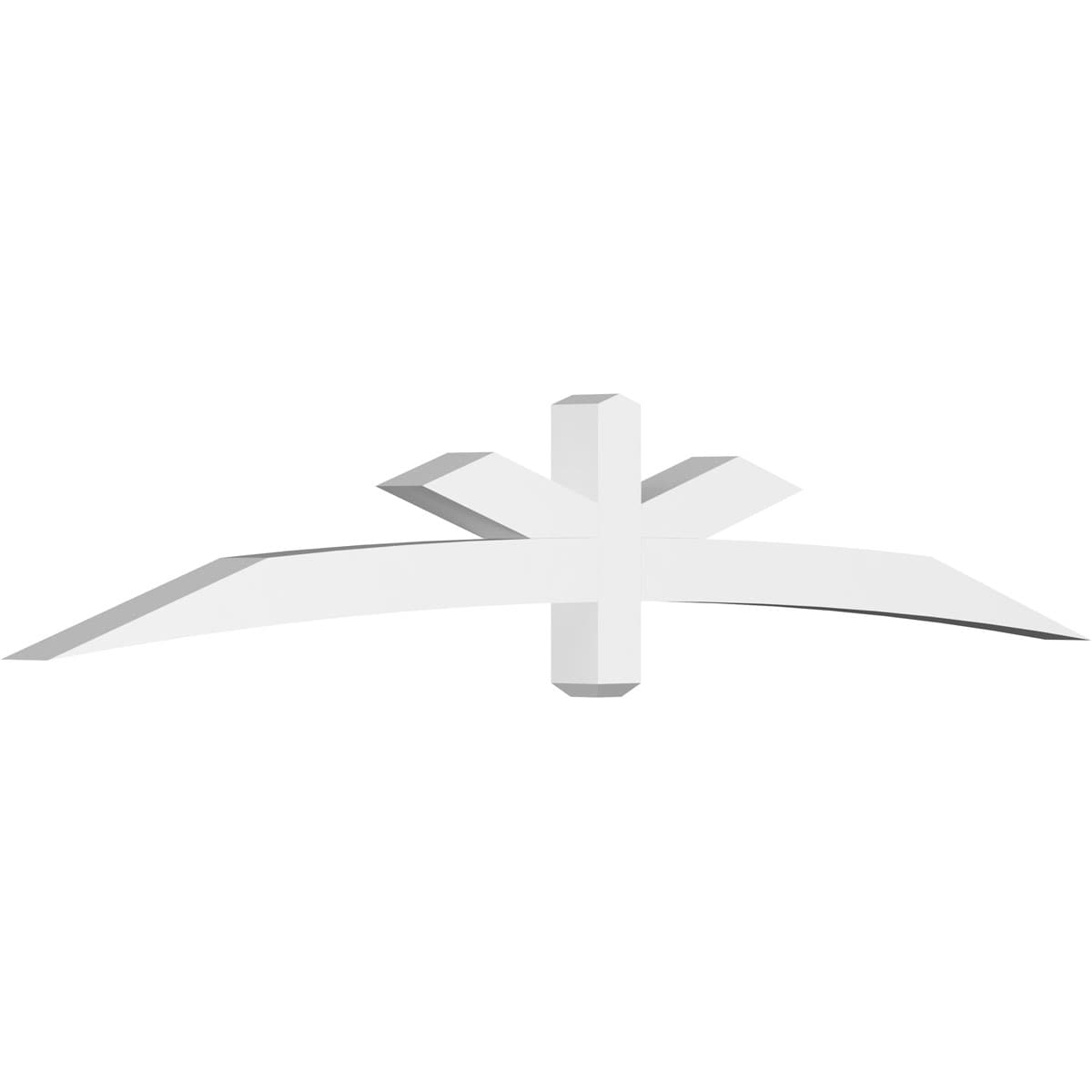 Ekena Millwork GBP096X16X0404ALB00 Alberta White PVC Gable bracket