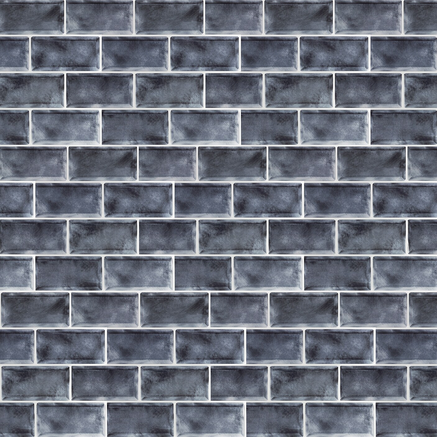 Peel&Stick Mosaics LWPS191014 Vintage marina blue 12-in x 15-in Glossy Composite Stone look Mosaic Wall Tile ( 1.25-sq ft Piece )