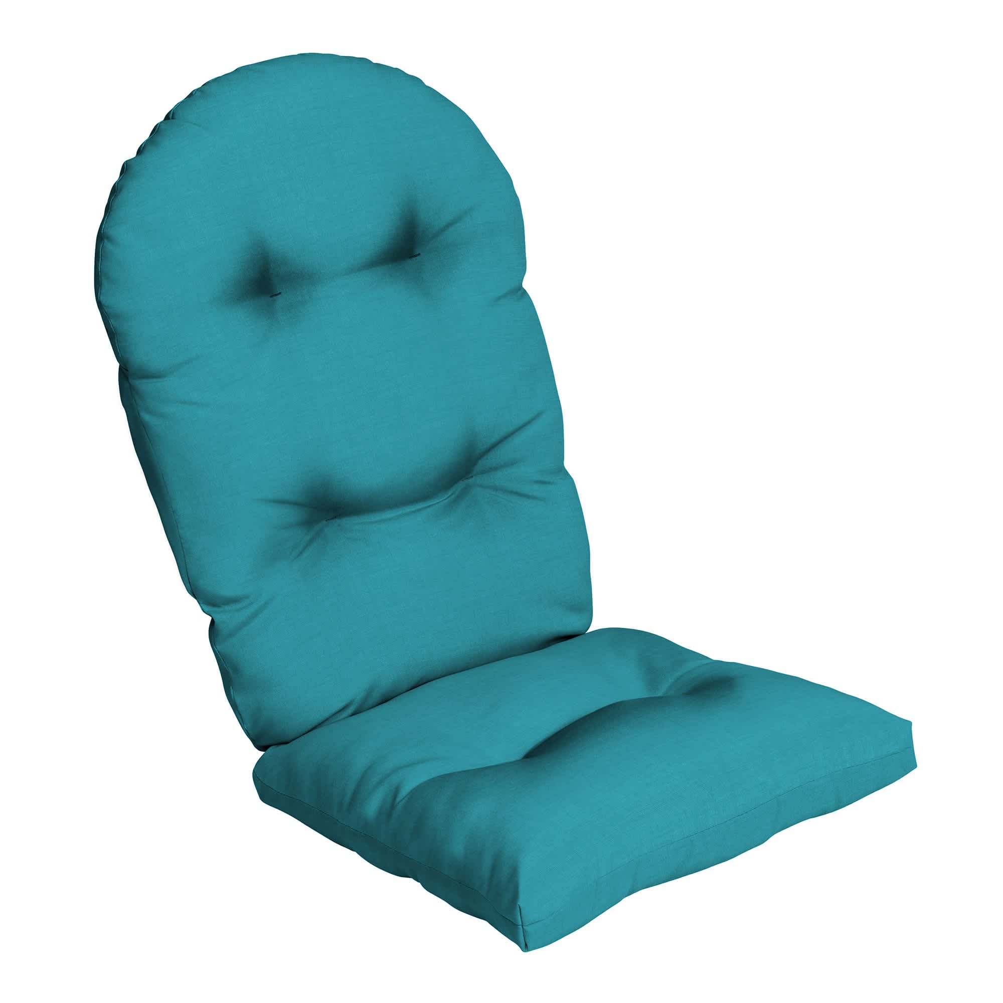  Plush Modern Tufted Rocking Chair Cushion - 21.5 x 19 - Rain-Proof - Fade Resistant - Tufted Cushions For Rocking And Adirondack Chairs (Lake Blue Leala)