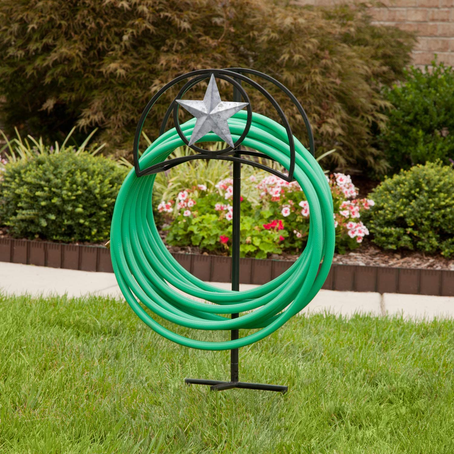 Liberty Garden Americana hose stand Steel 125-ft Stand Hose Reel in the Garden  Hose Reels department at