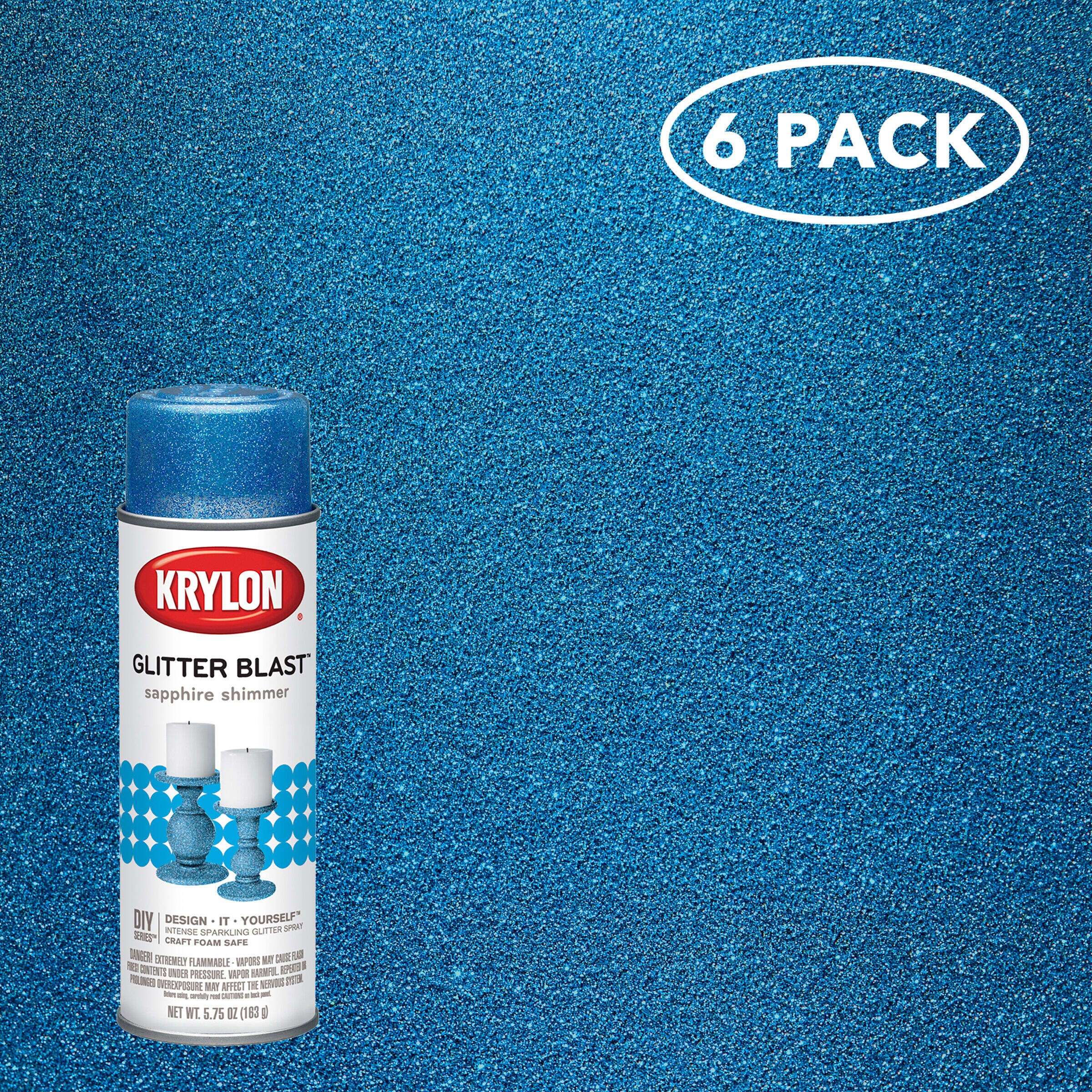 Krylon Glitter Blast Glitter Spray Paint For Craft Projects, Lucky Green  Small Can, 5.75 oz