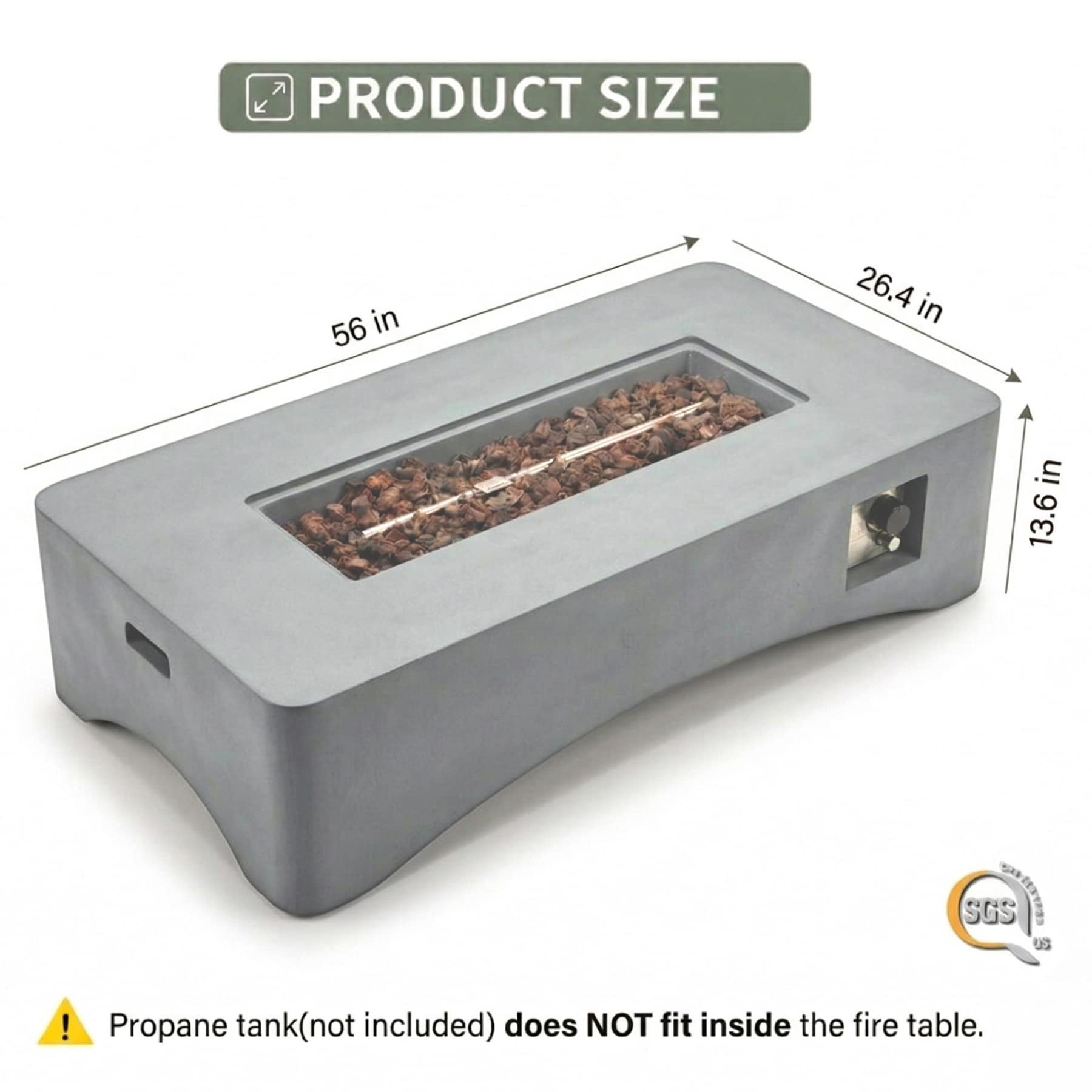 SINOFURN SYA640123GY Outdoor-Gas-Firepits - View #3