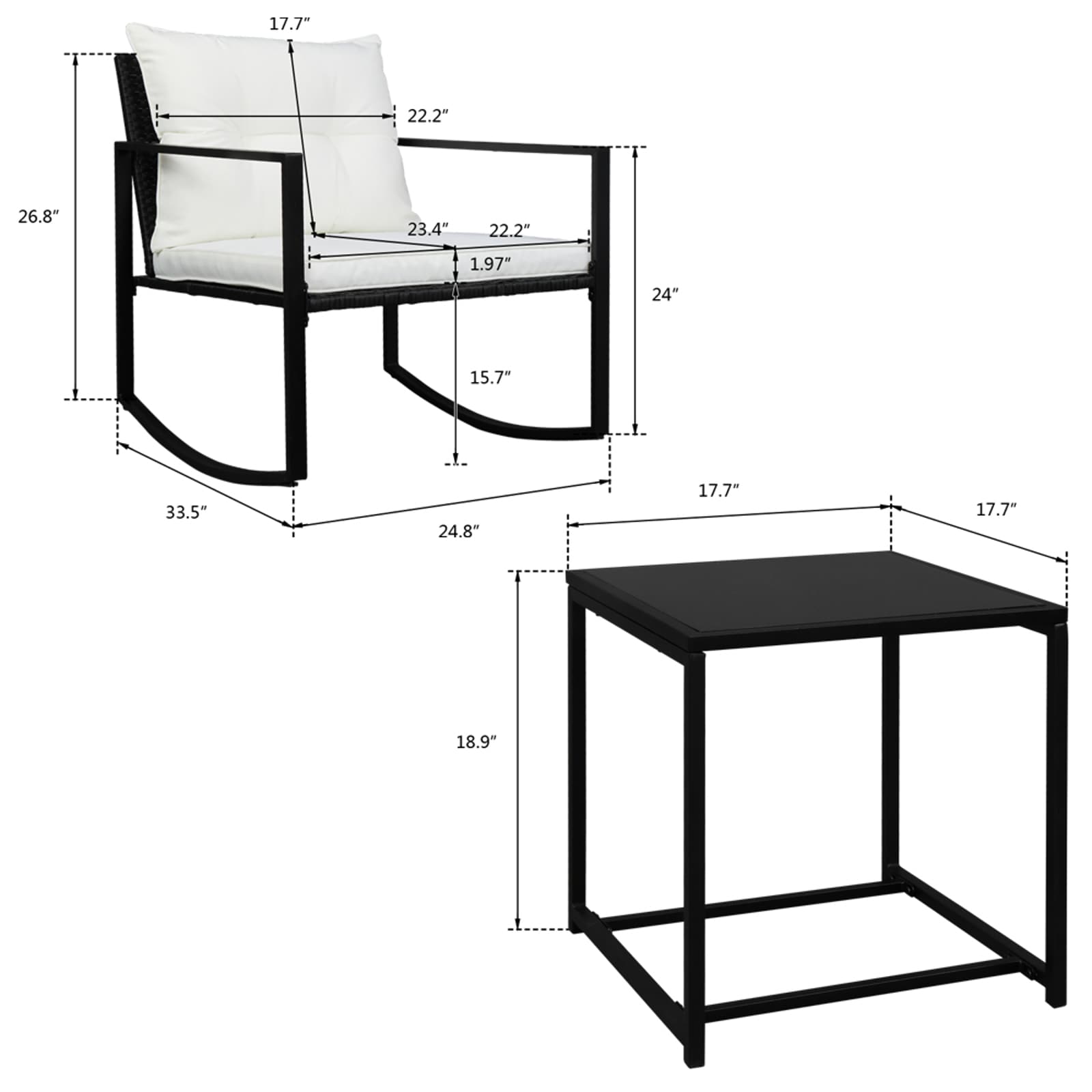 Winado 234355241614 Patio-Conversation-Sets - View #6