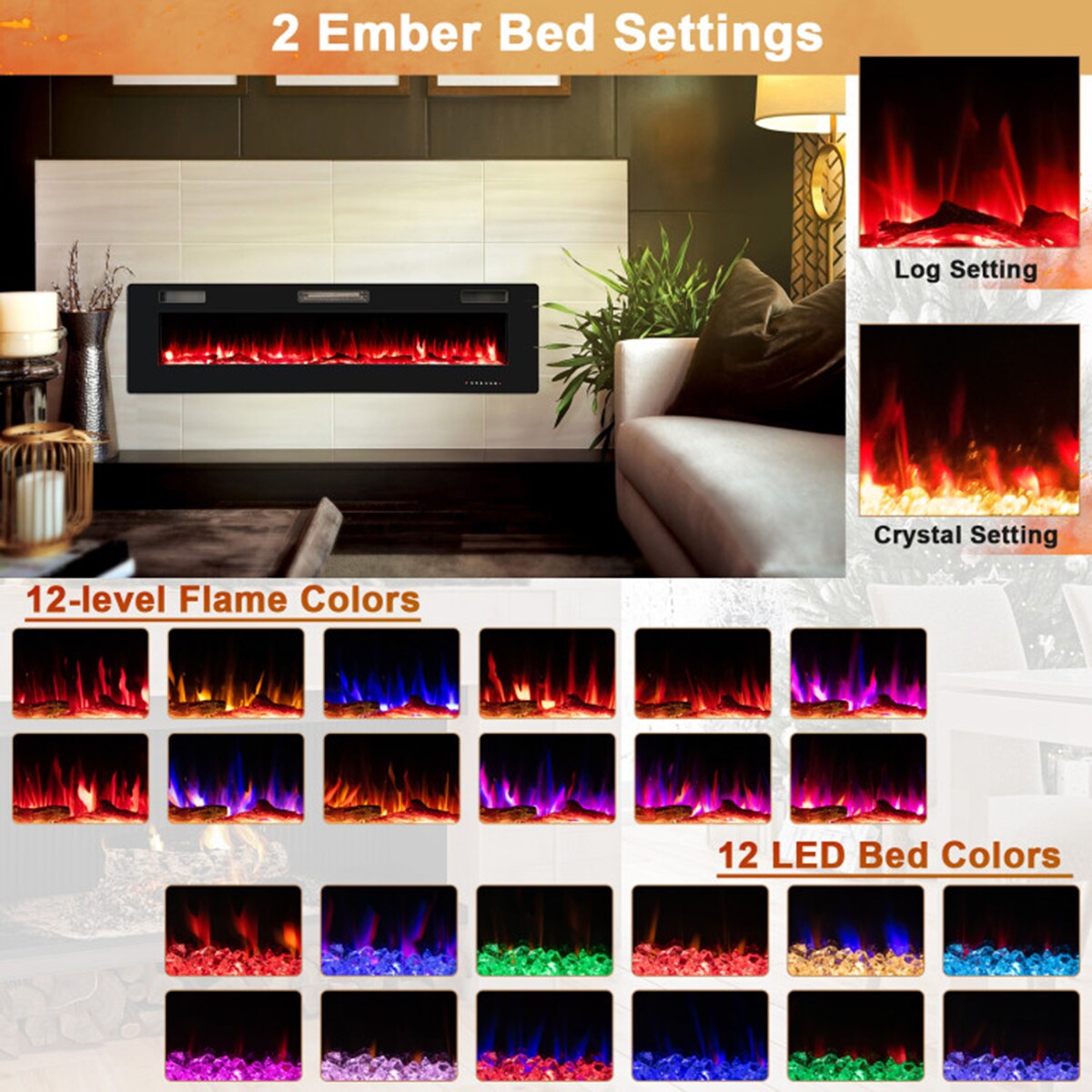 Clihome CL--10167 Electric-Fireplaces - View #10