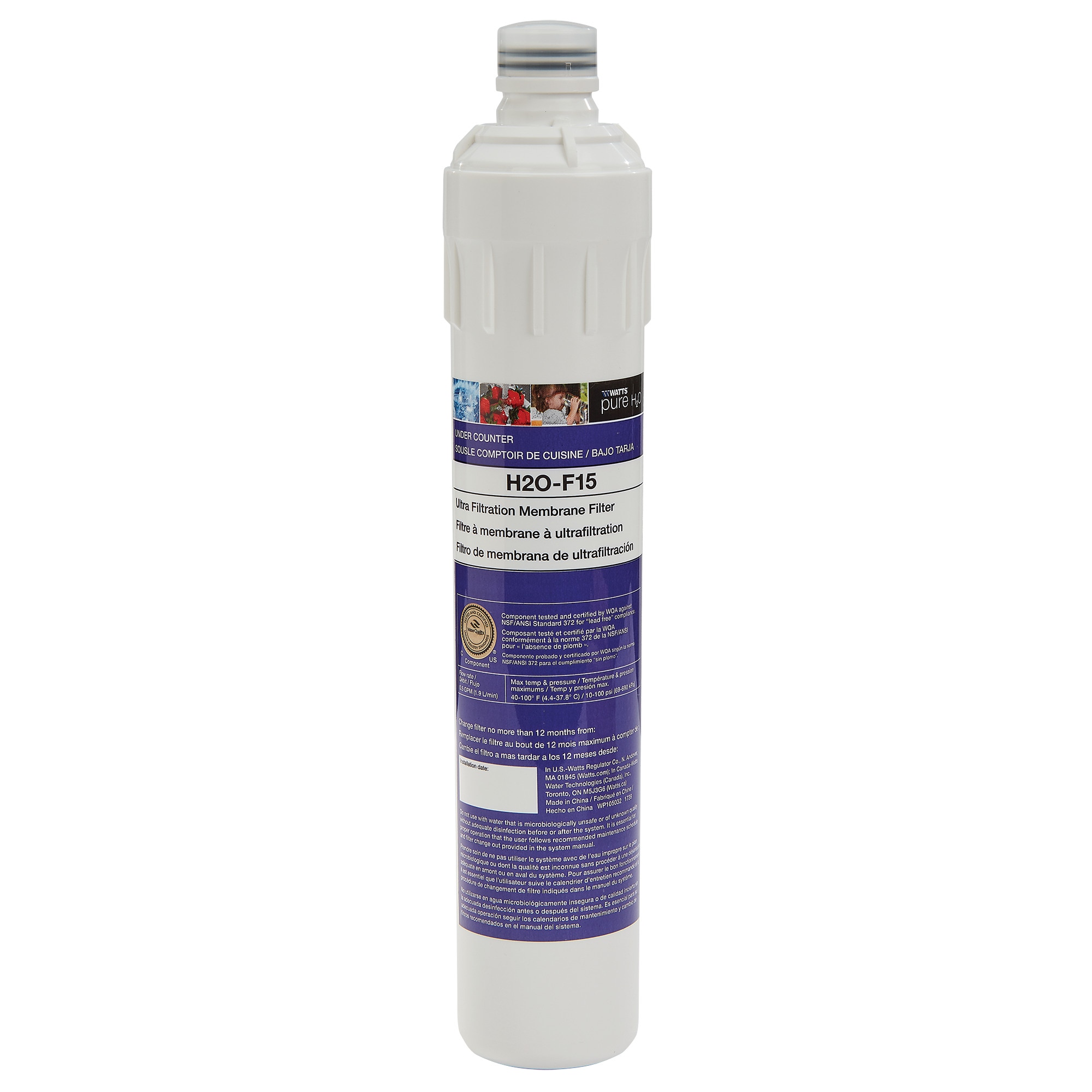 Watts Pure H2O Ultra Filtration Under Sink Replacement Filter at
