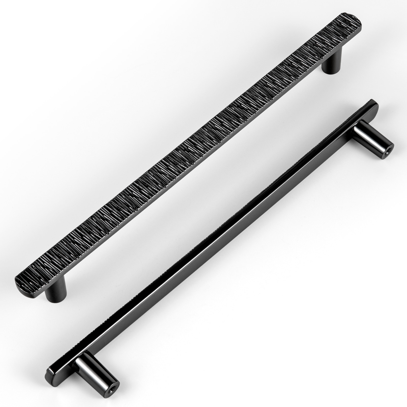 Miaokesen 9617PB-192 7-9/16-in , 192mm Center to Center Polished Black Novelty Handle 6 -Pack