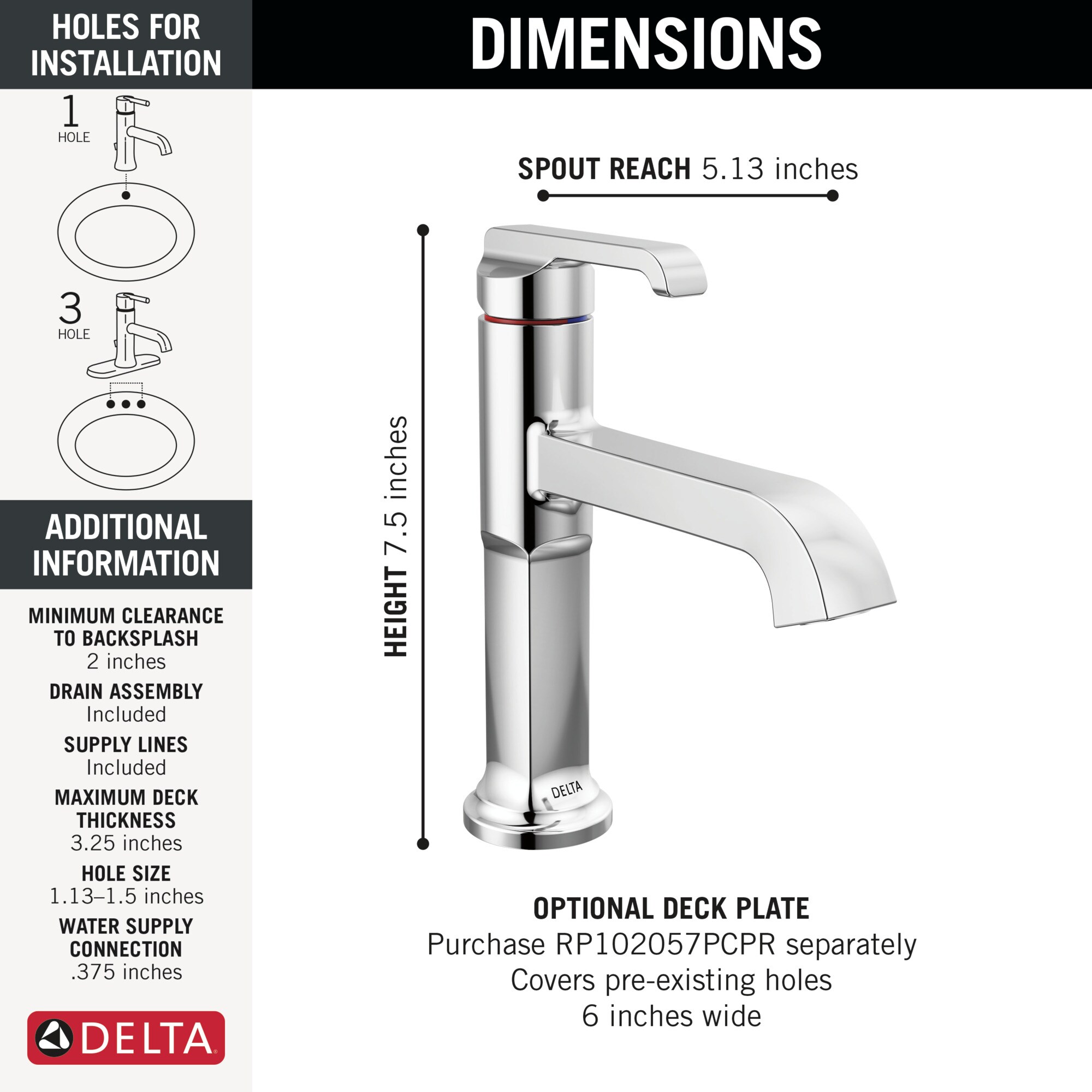 Delta 589-PR-DST Lavatory-Faucets - View #3