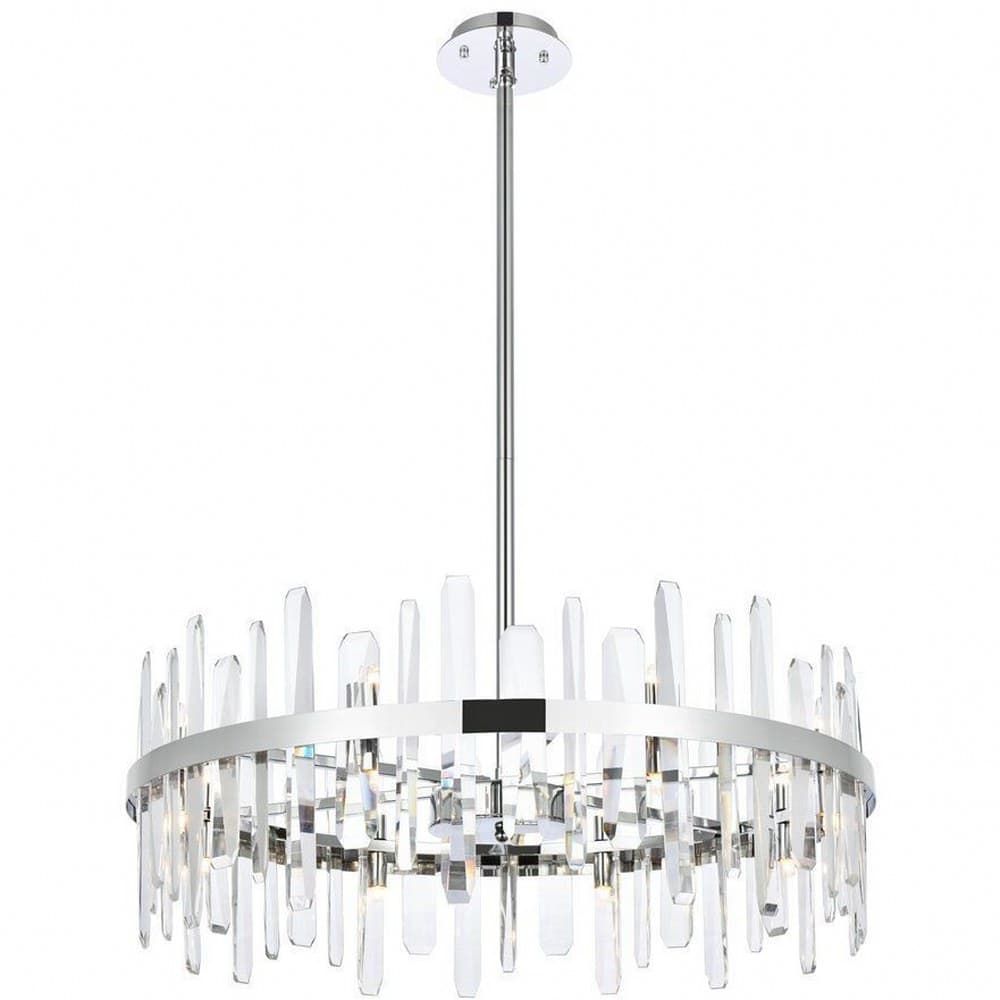 Elegant Lighting A-EL-2200D32C Serena 16-Light Modern Chrome Halogen Chandelier